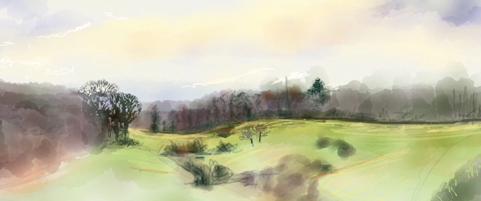 View from my Window, iPad sketch