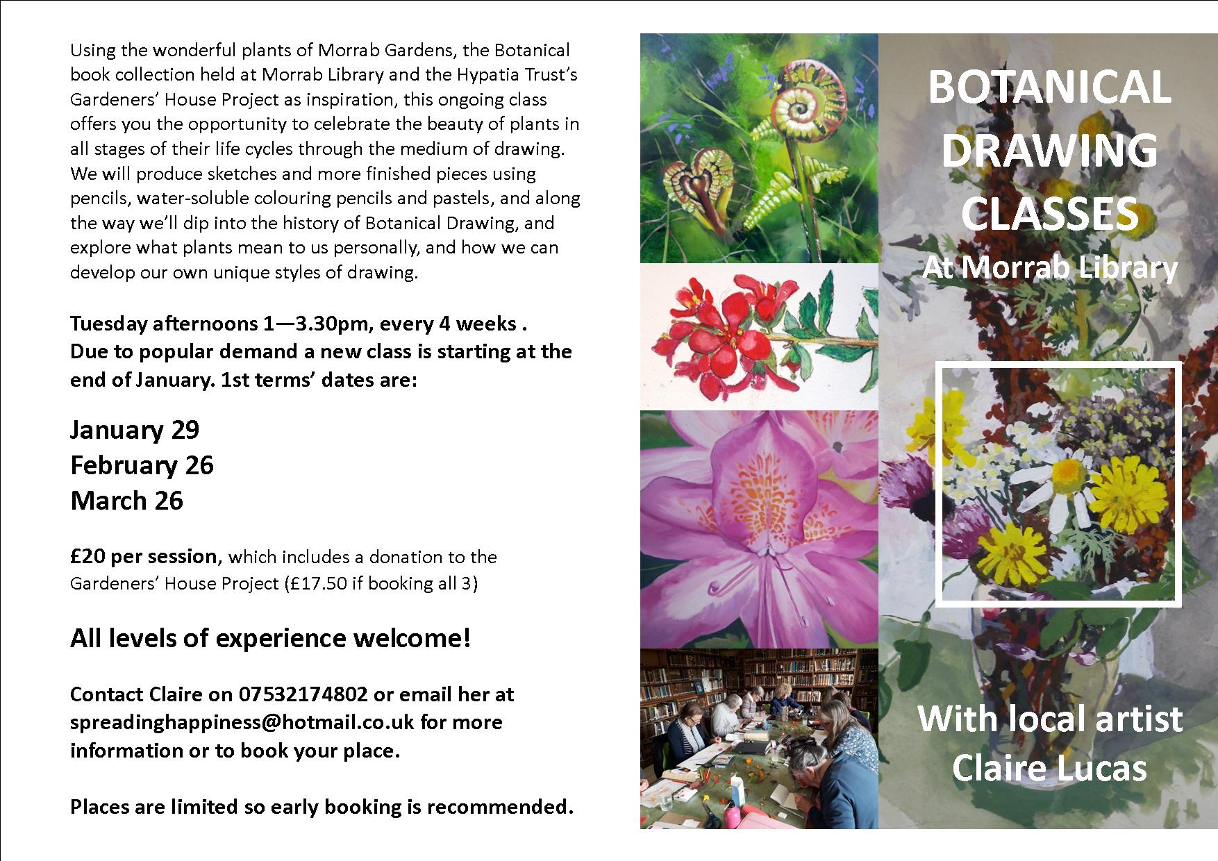Botanical Drawing Classes in 2019 — The Hypatia Trust