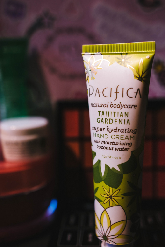 Pacifica Hand Cream in Tahitian Gardenia. 
