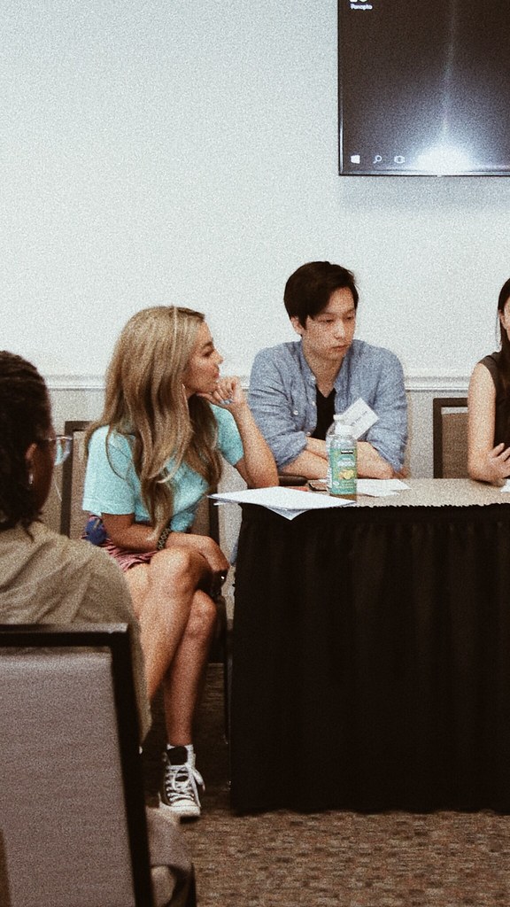 Me and Chris Jesu Lee (Oxford Kondo) listening intently during the discussion panel.