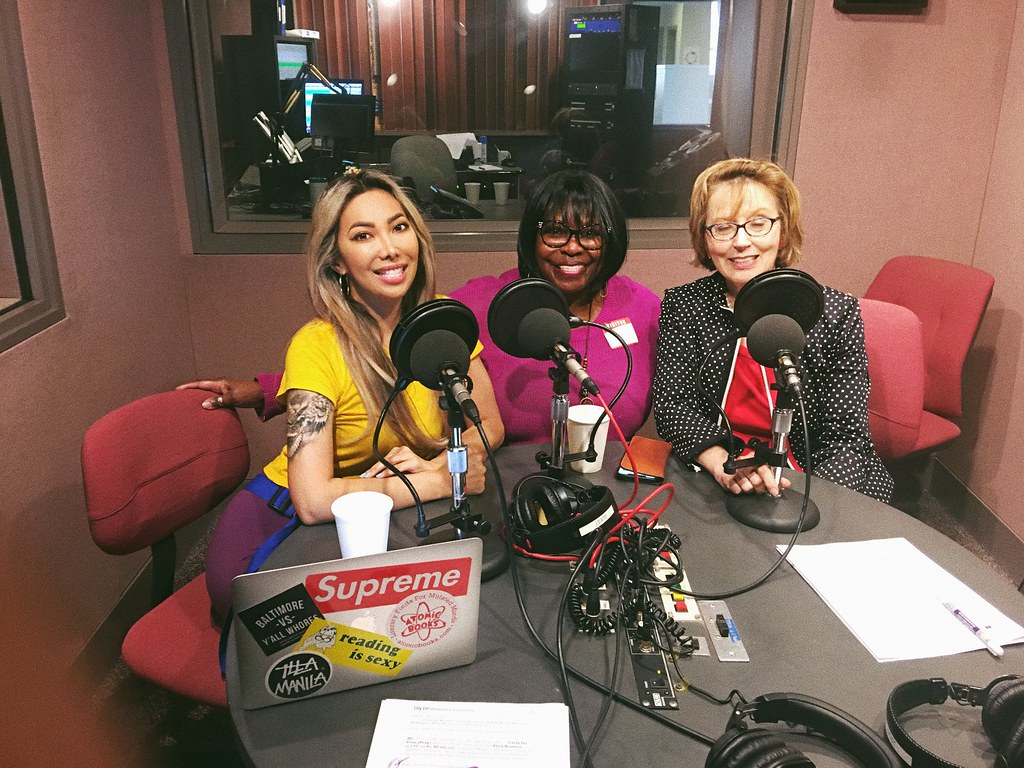 At the NPR studio with Carla DuPree and Sheilah Kast, host of On the Record.