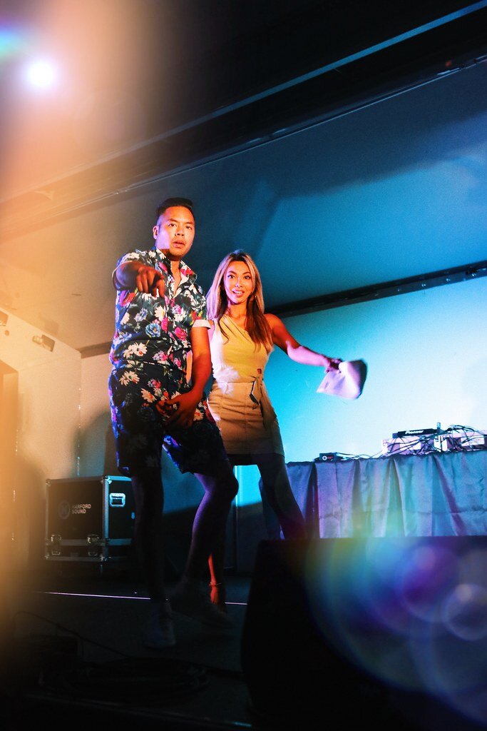 Danny Nguyen and I cohosted the Charm City Night Market festival again! Photo by Justin Kovalsky.