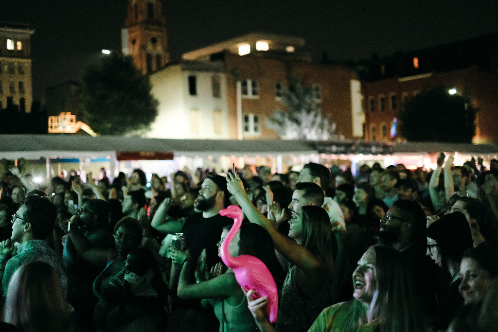 The crowd at the main stage. Photo by Joe Portugal.