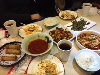 Szechuan meal.