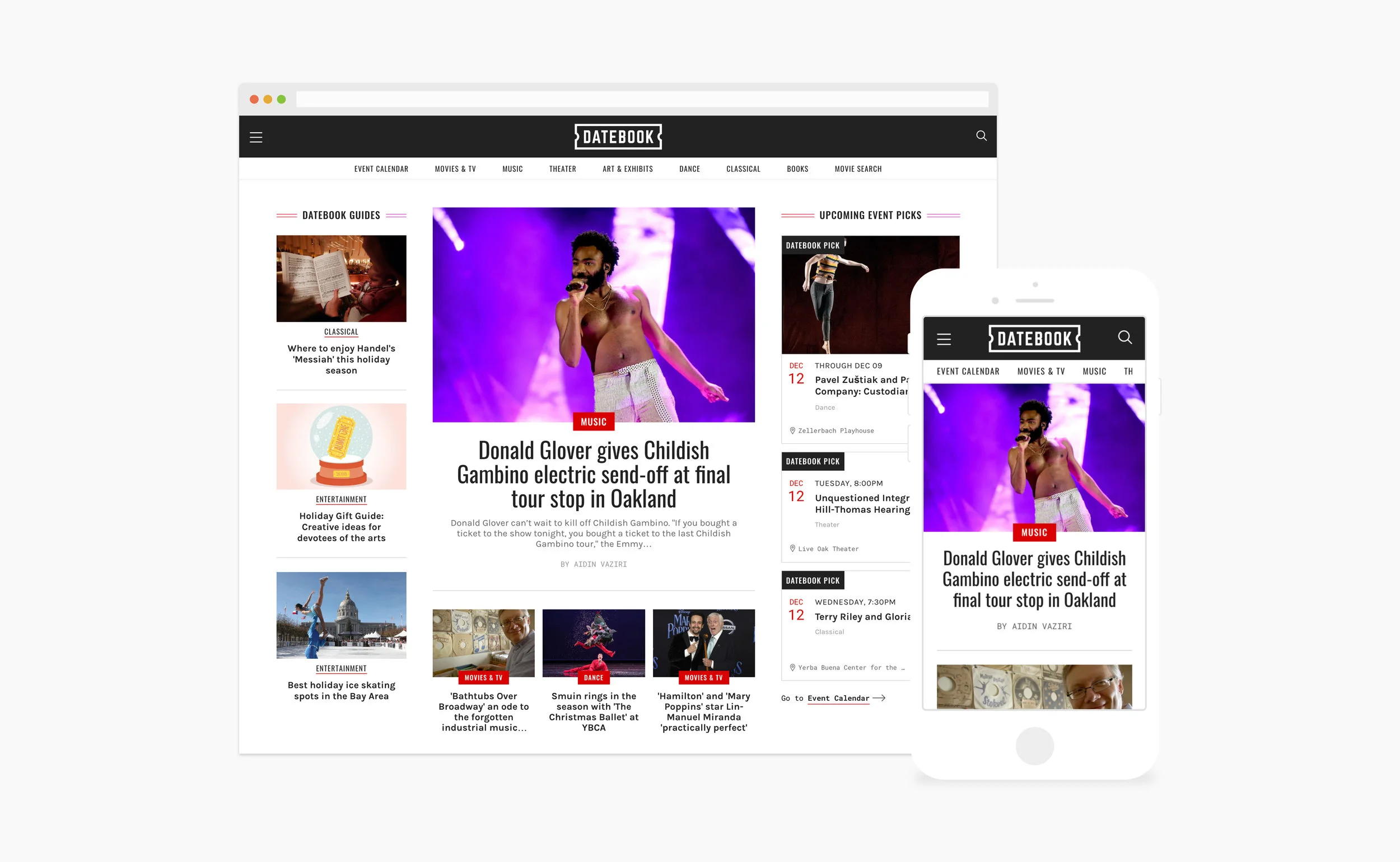 Datebook homepage