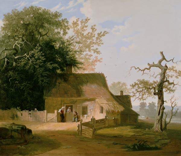 Cottage Scenery, 1845 . Courtesy Corcoran Gallery of Art .