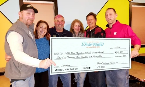 Stephan Design Center is a proud sponsor of the Lambertville/New Hope Winterfestival - President Glen Stephan (left) and Board Member Russell Stephan (right) 