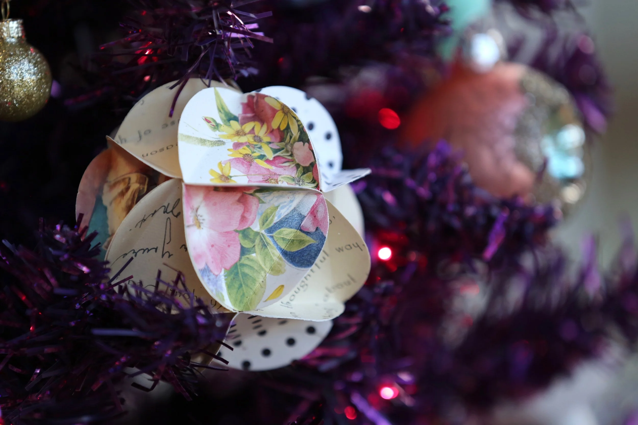 Vintage Greeting Card Christmas Ball Ornaments