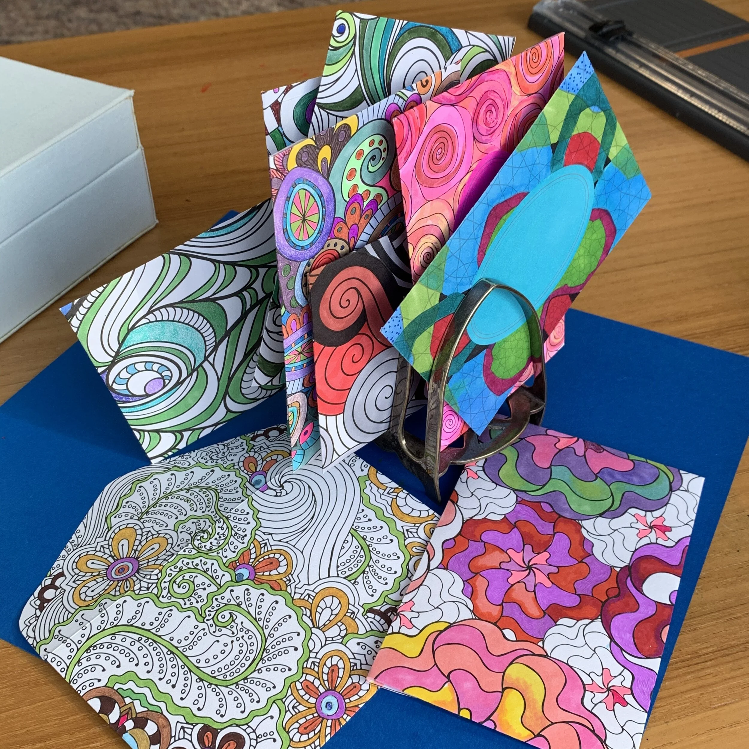 Crafting Through Crisis:  Coloring Book Envelopes