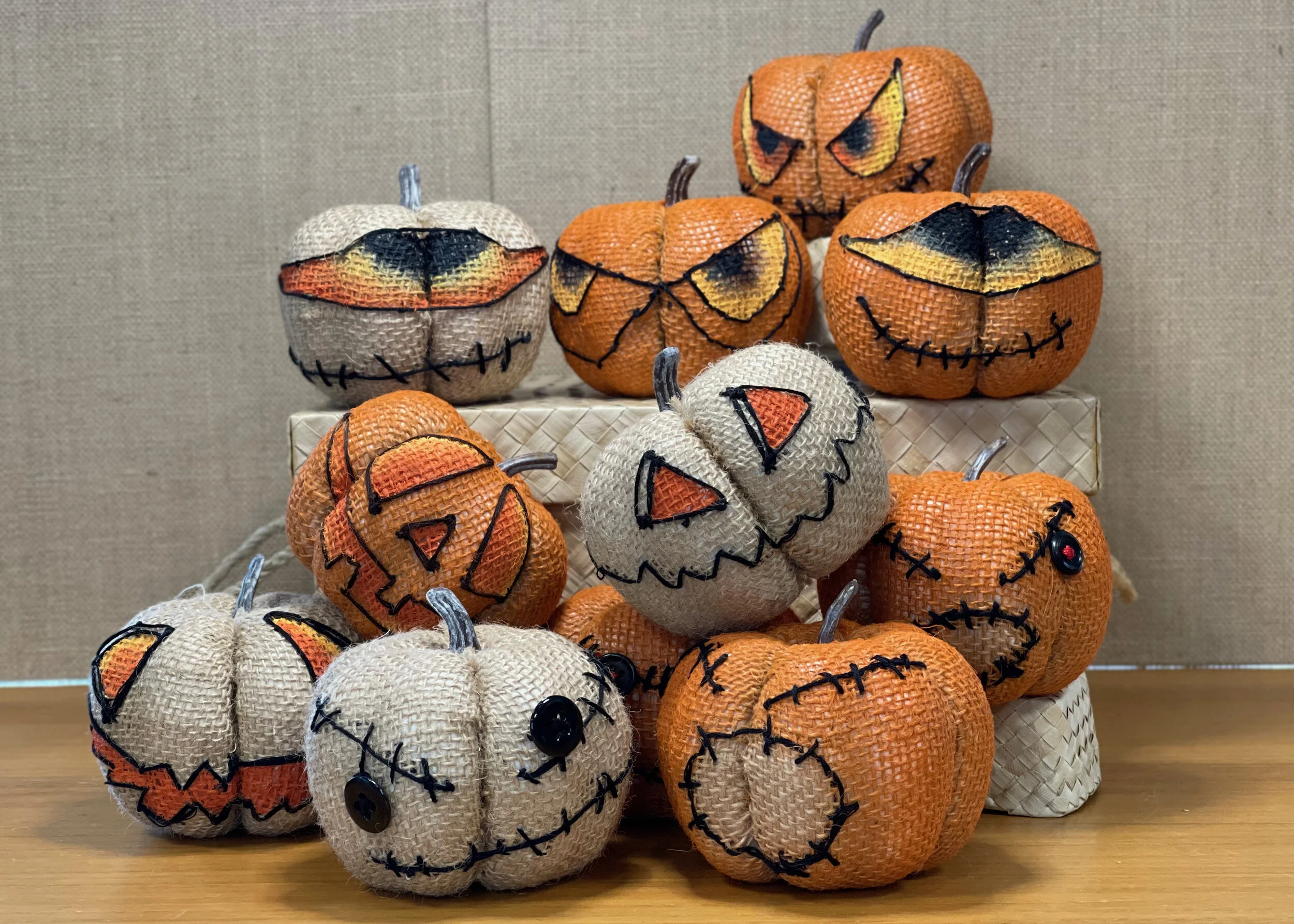 Burlap Pumpkins