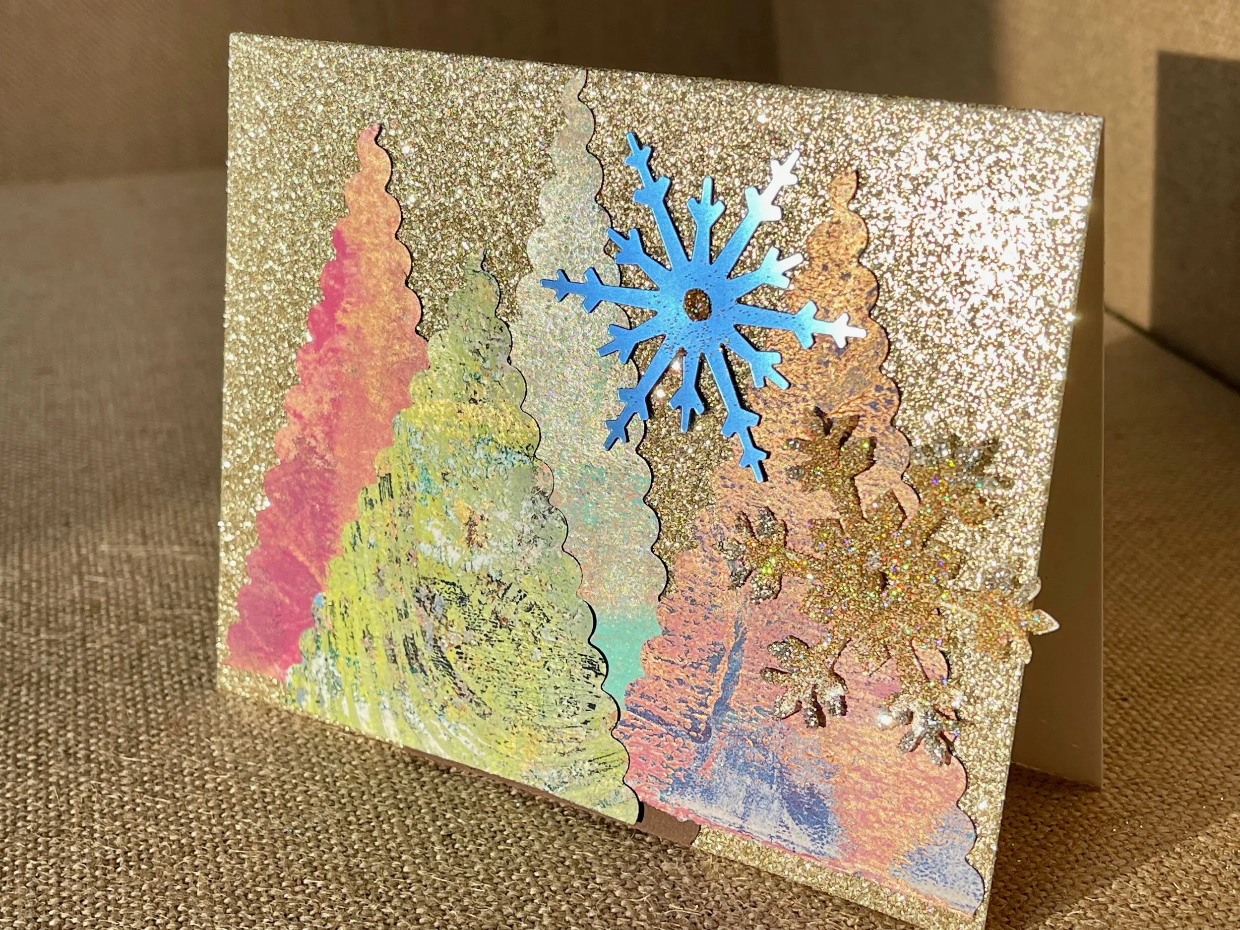 Paper Christmas Tree Greeting Cards