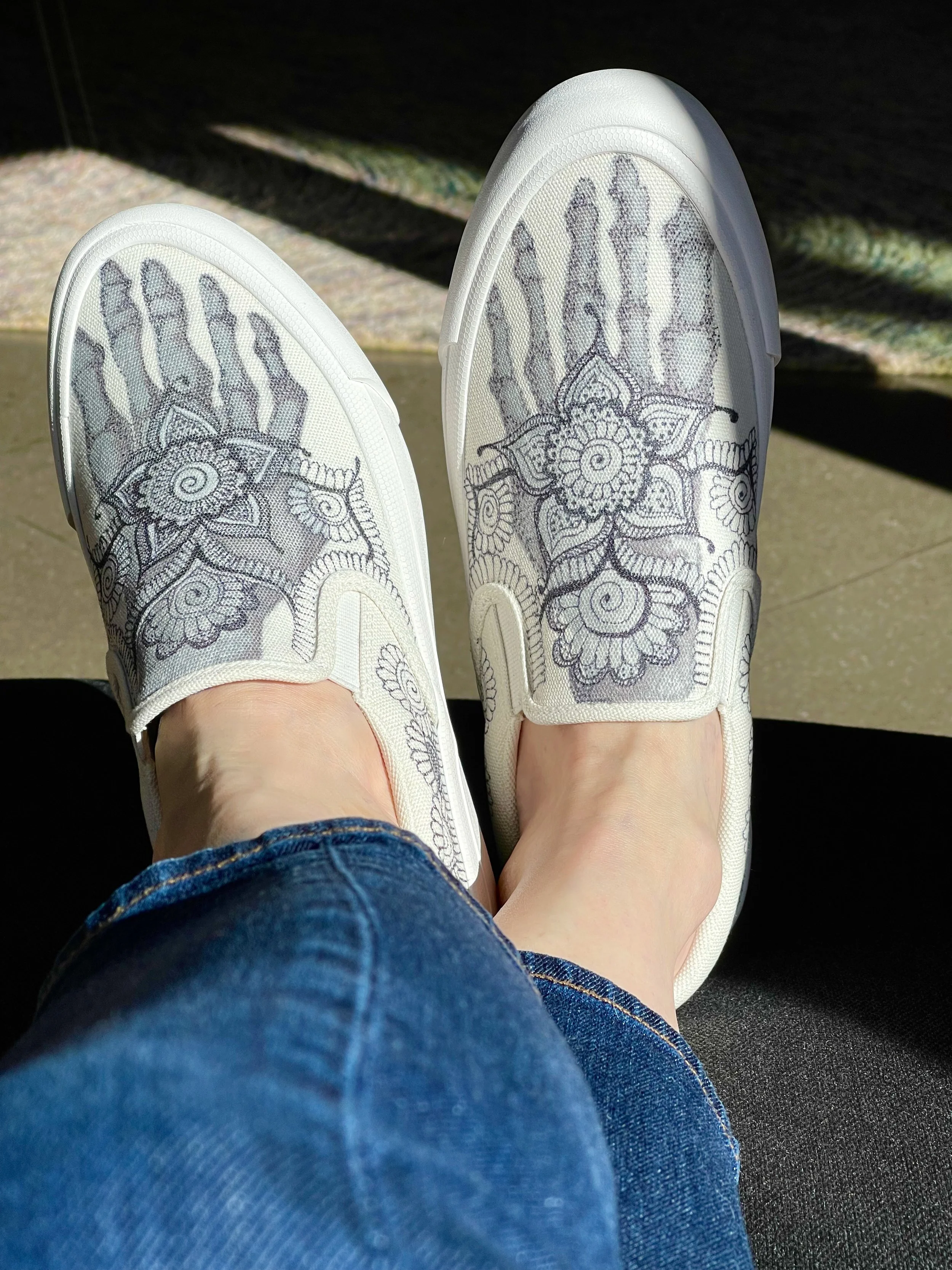 Henna Skeleton Deck Shoes