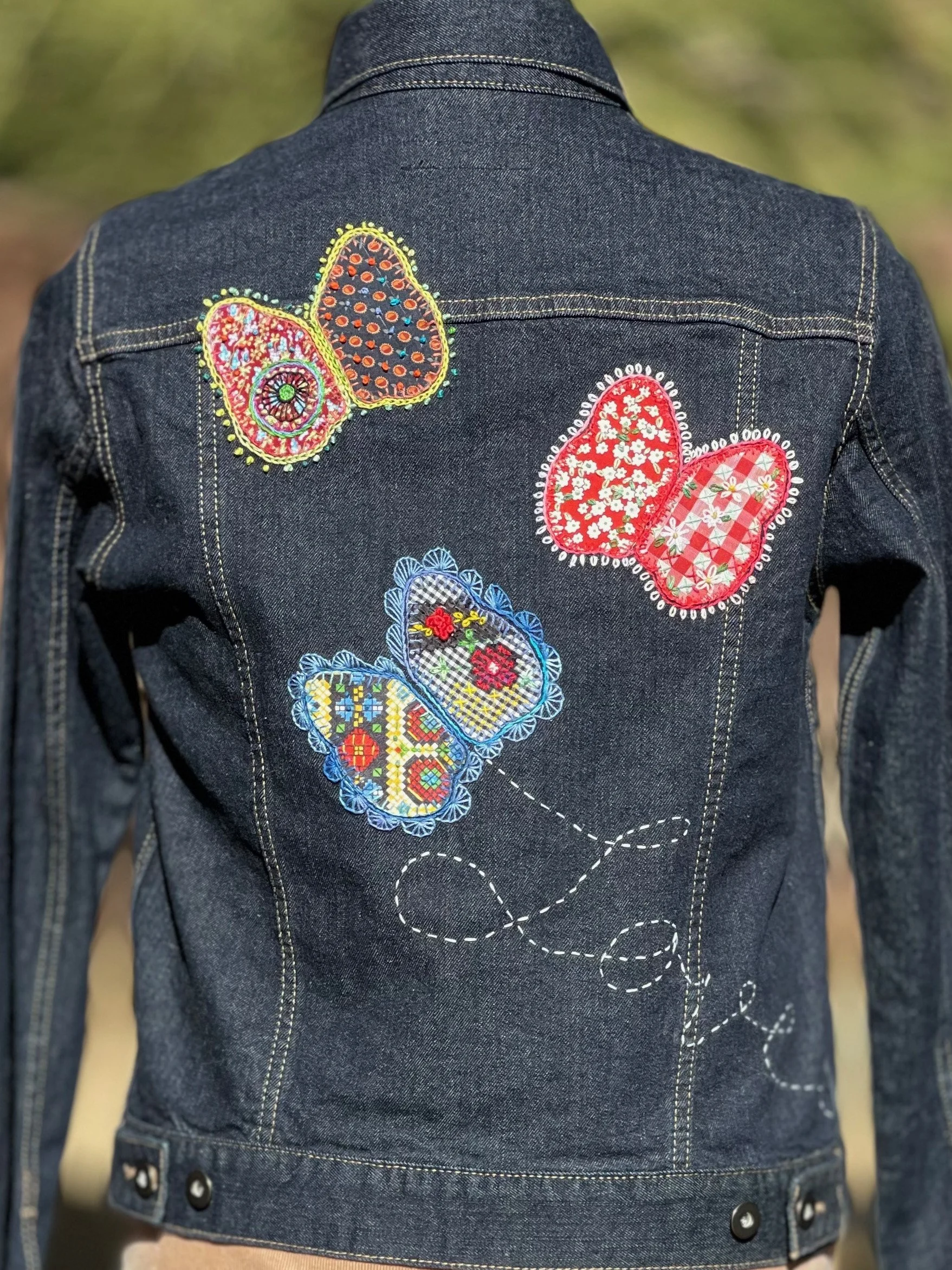 Butterfly Jean Jackets - Off On a Tangent