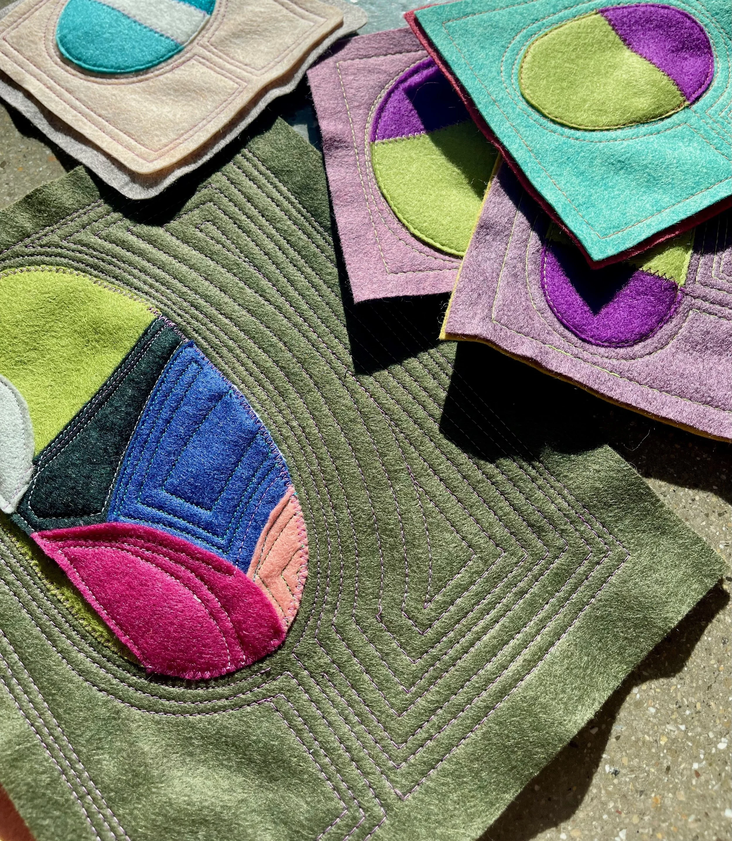 Boho-style Felt Trivets that Protect Your Dishes and Table  in Style