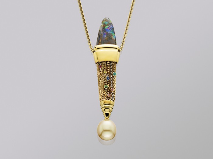 Fabulous boulder opal pendant