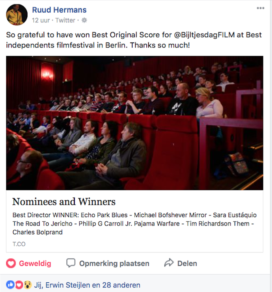 Ruud Hermans (verdient zijn brood nu met filmmuziek maken)