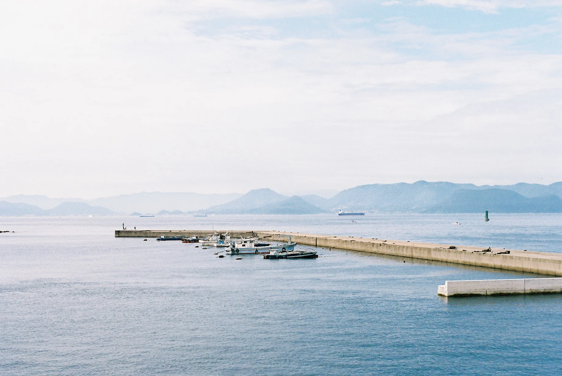 Stunning views from the ferry of the Seto Inland Sea. Shot on 35mm Portra 400 film.