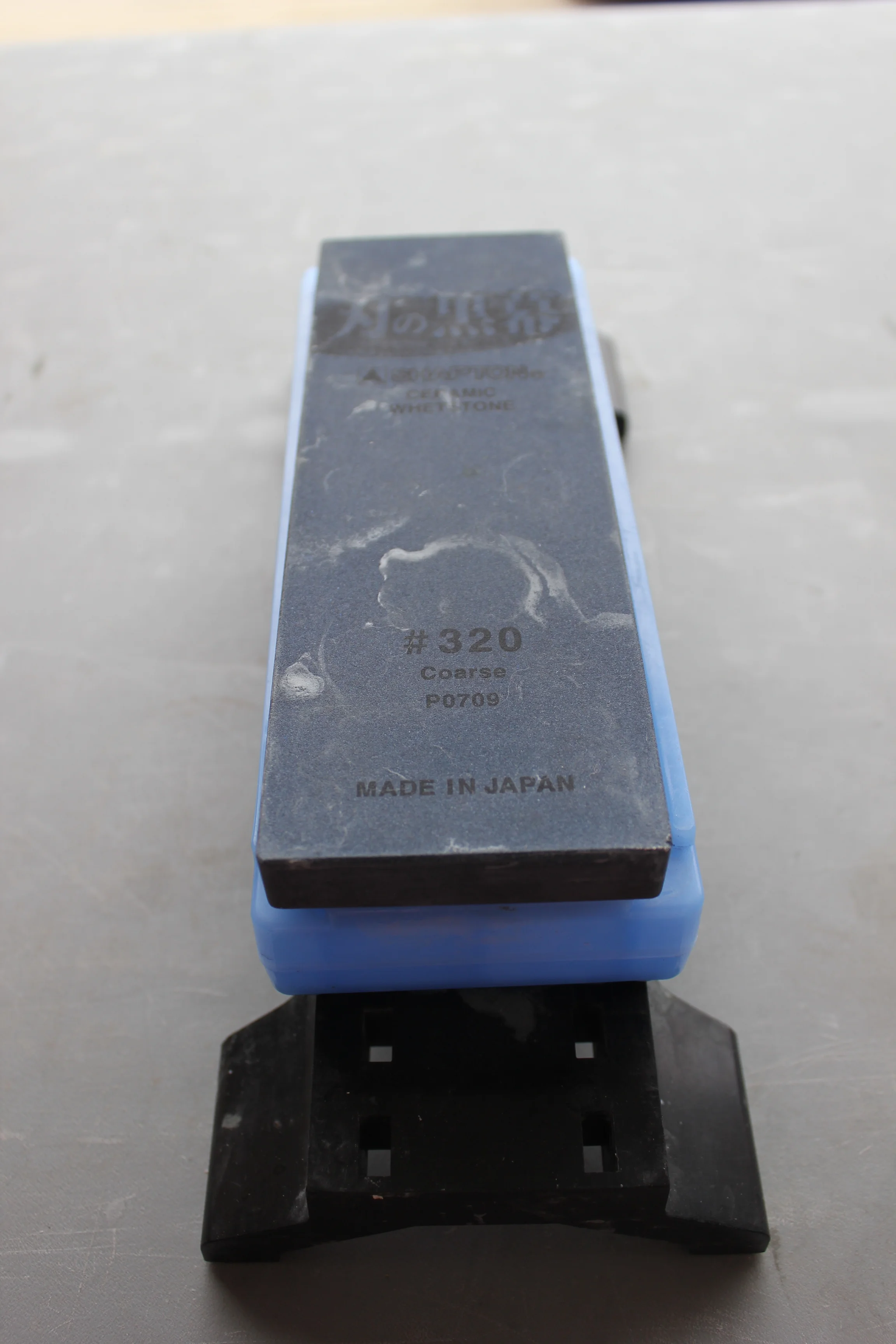 Another view of the first stone in the series I use: a Shapton pro 320 grit ceramic.