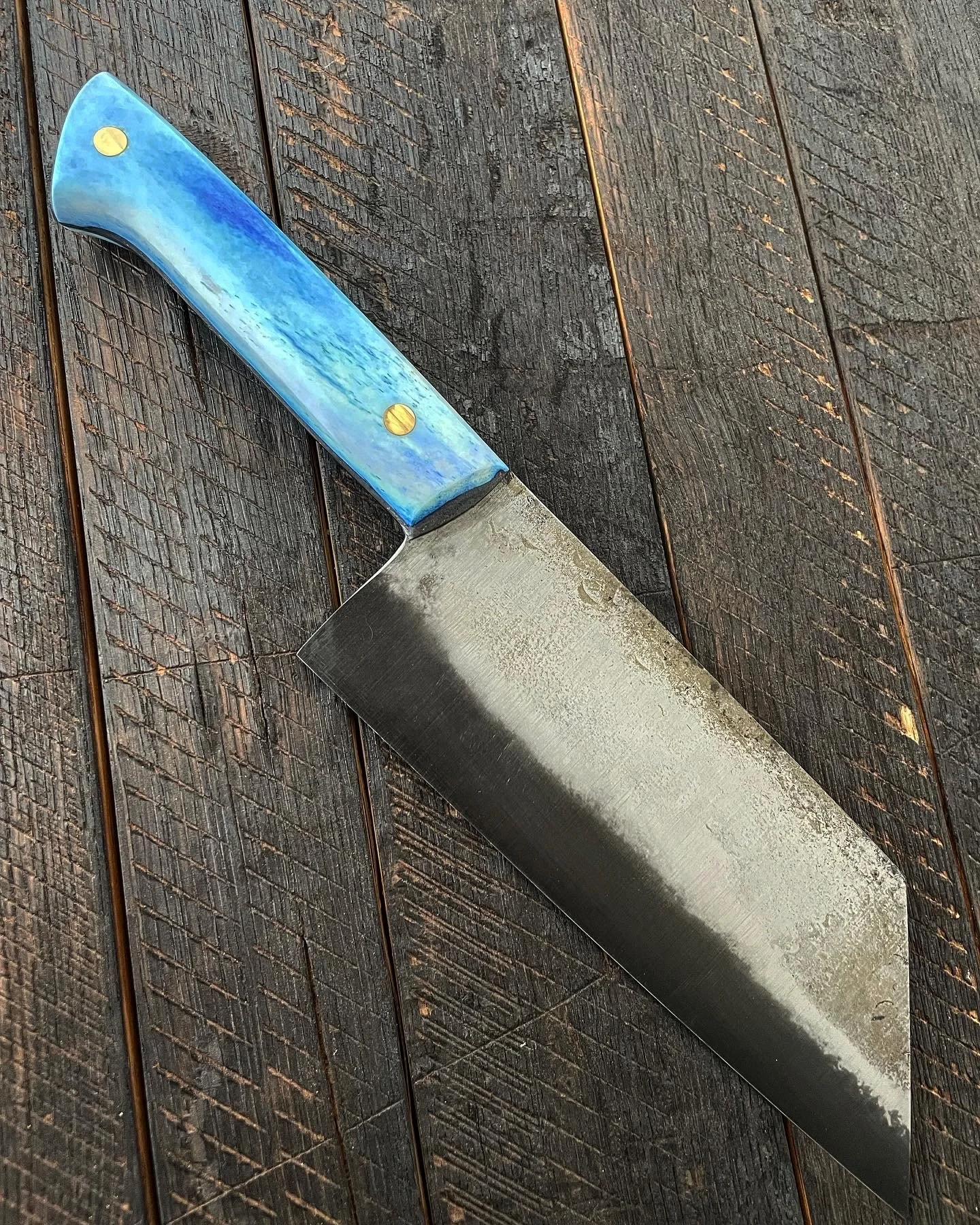 Carbon Steel Bunka with Dyed Bone