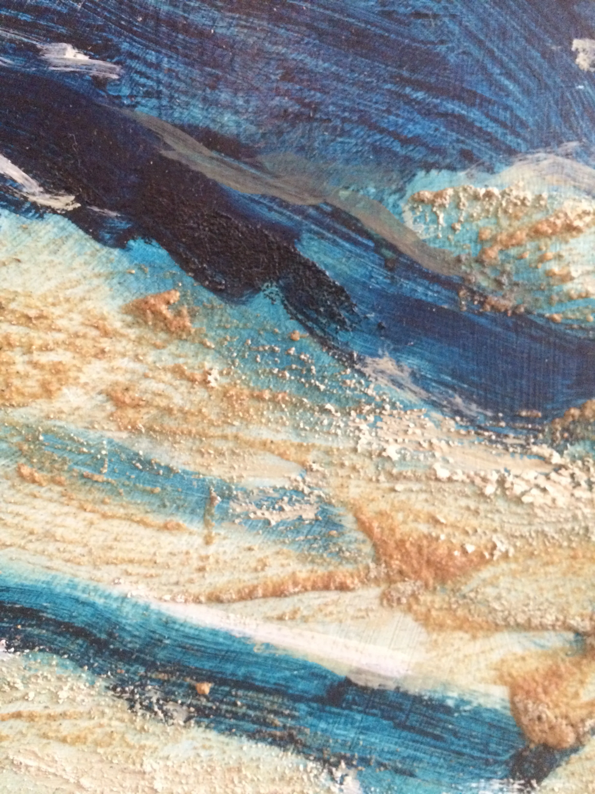 detail #1 from the Metamorphosis of the Ocean mixed media on wood panel 48in x 48in