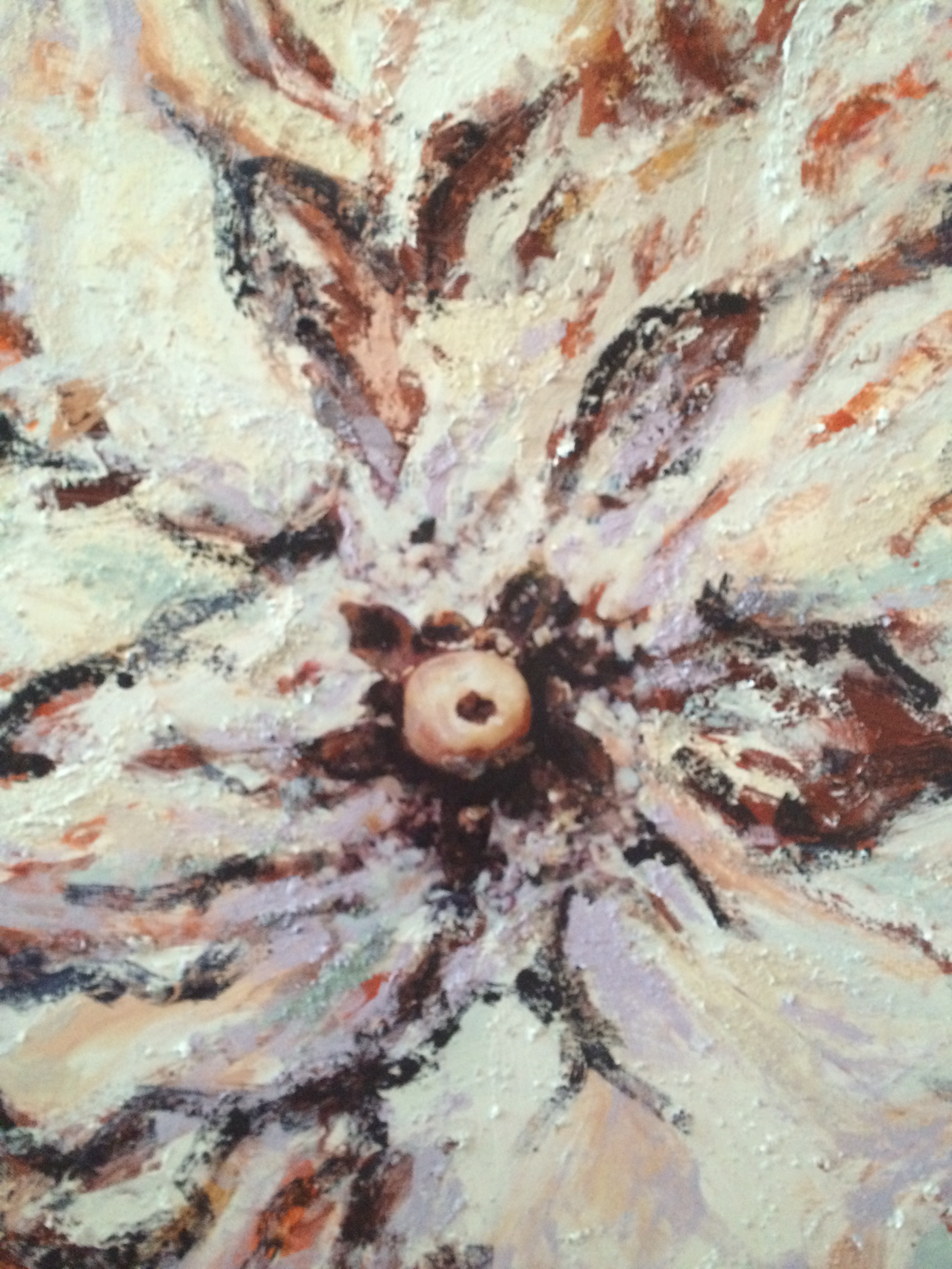detail #5 from the Metamorphosis of the Seed mixed media on wood panel 48in x 48in