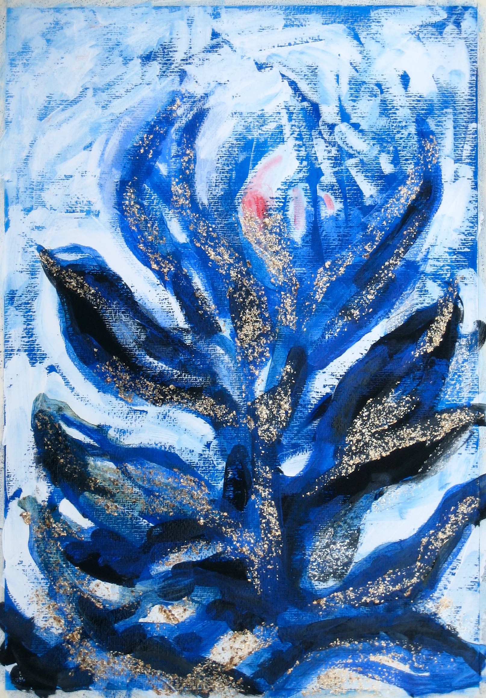 second Transformation of Archetypal Plant acrylic on paper 18in x 24in
