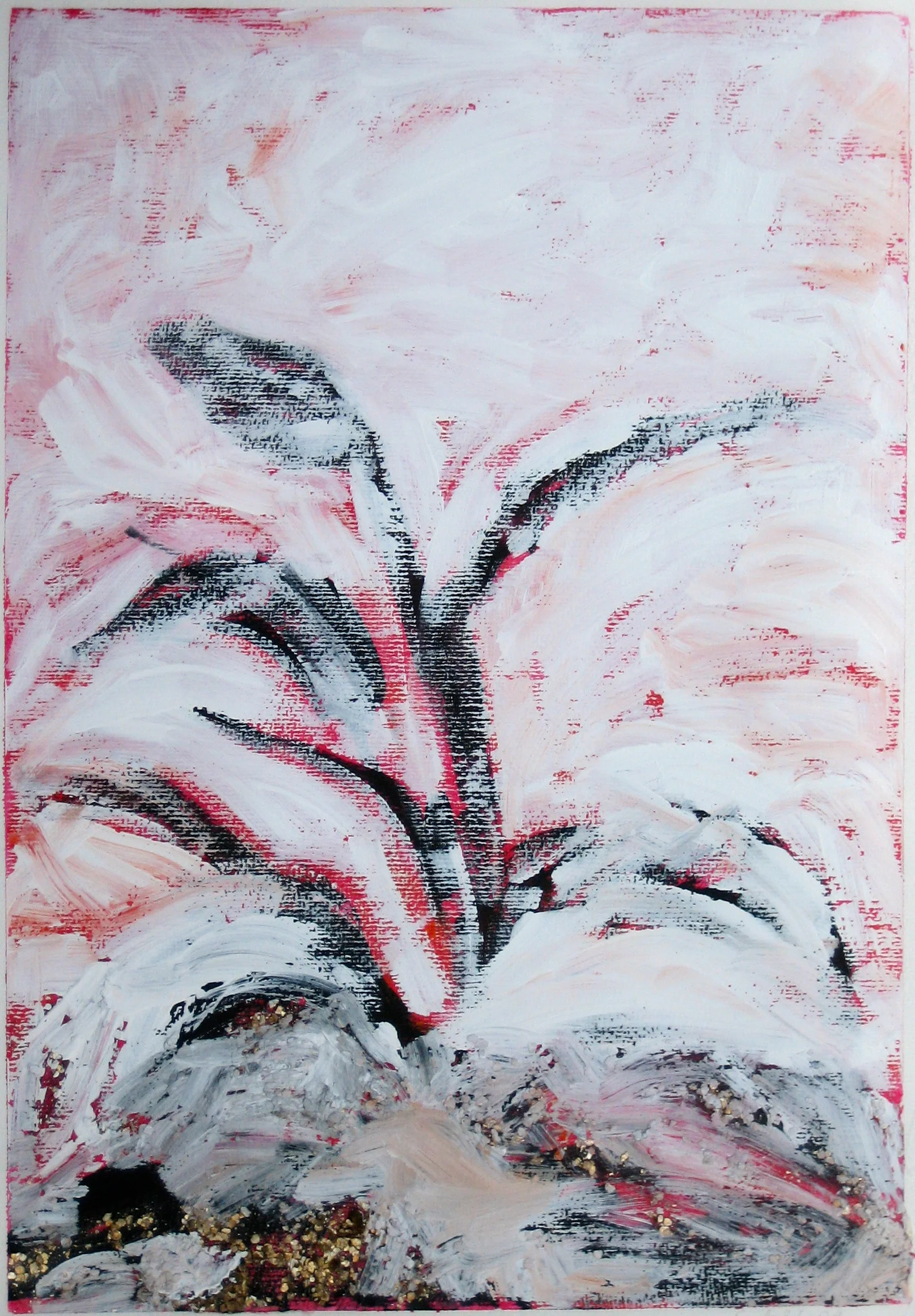 third Transformation of Archetypal Plant acrylic on paper 18in x 24in