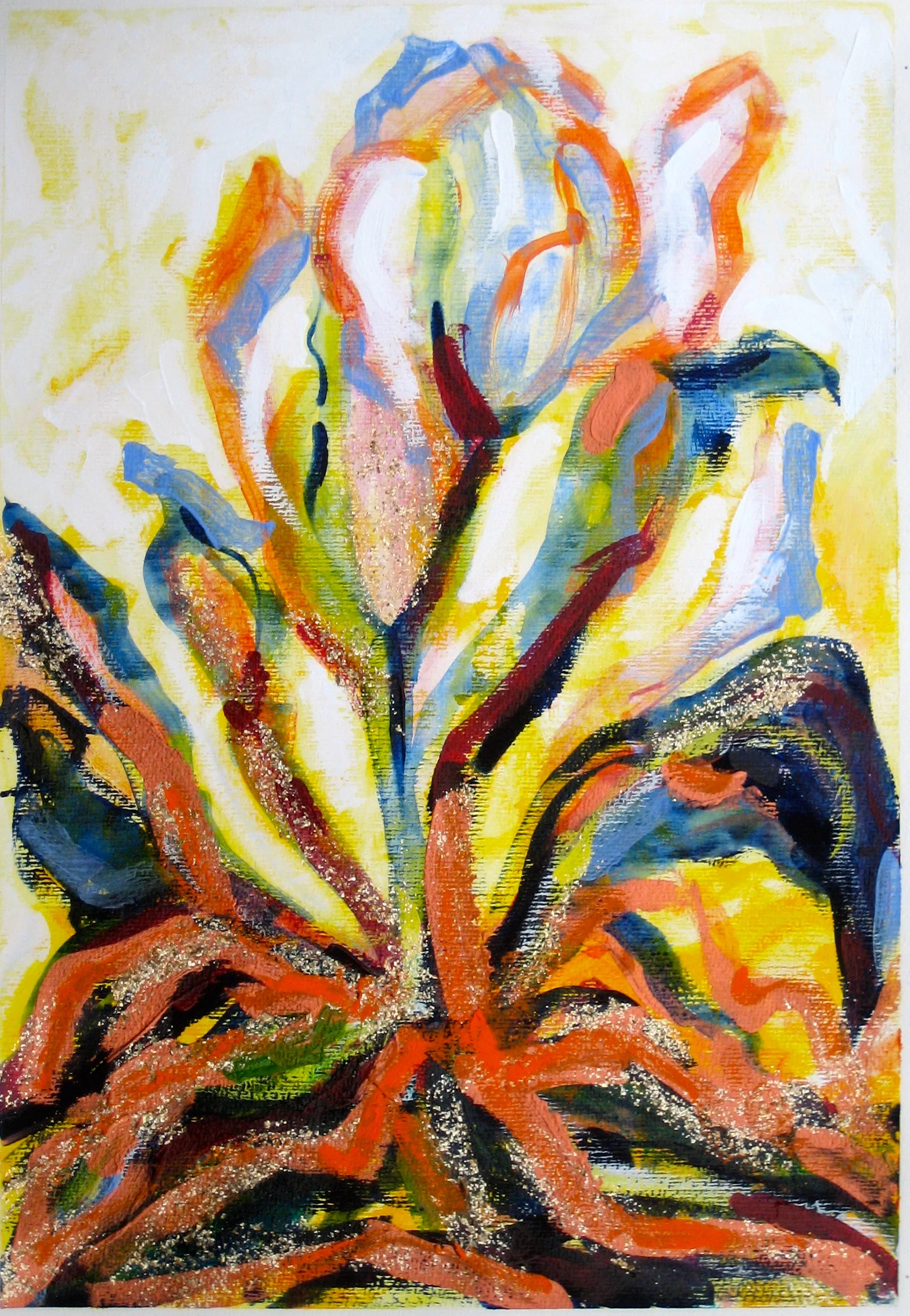fifth Transformation of Archetypal Plant acrylic on paper 18in x 24in