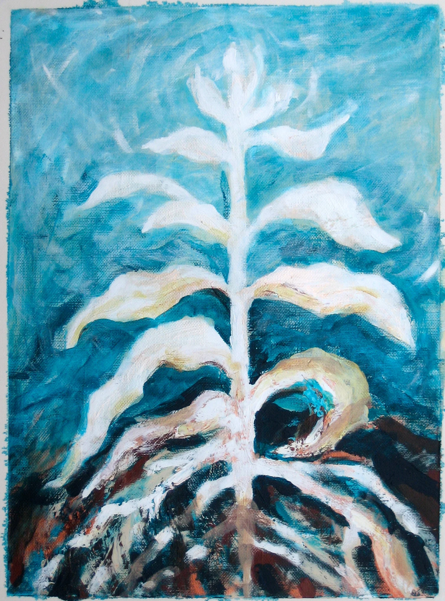 sixth Transformation of Archetypal Plant acrylic on paper 18in x 24in
