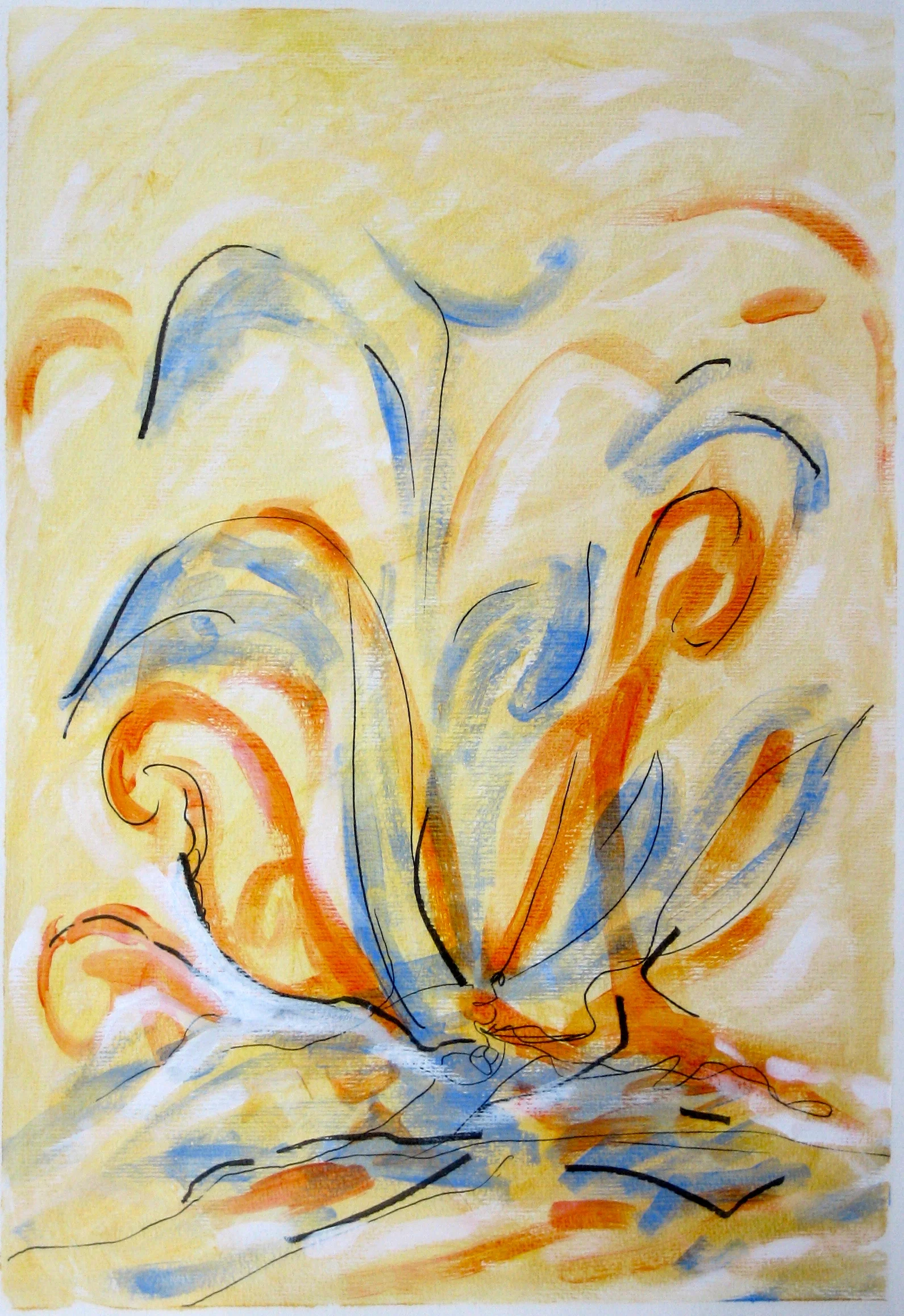 eight Transformation of Archetypal Plant acrylic on paper 18in x 24in