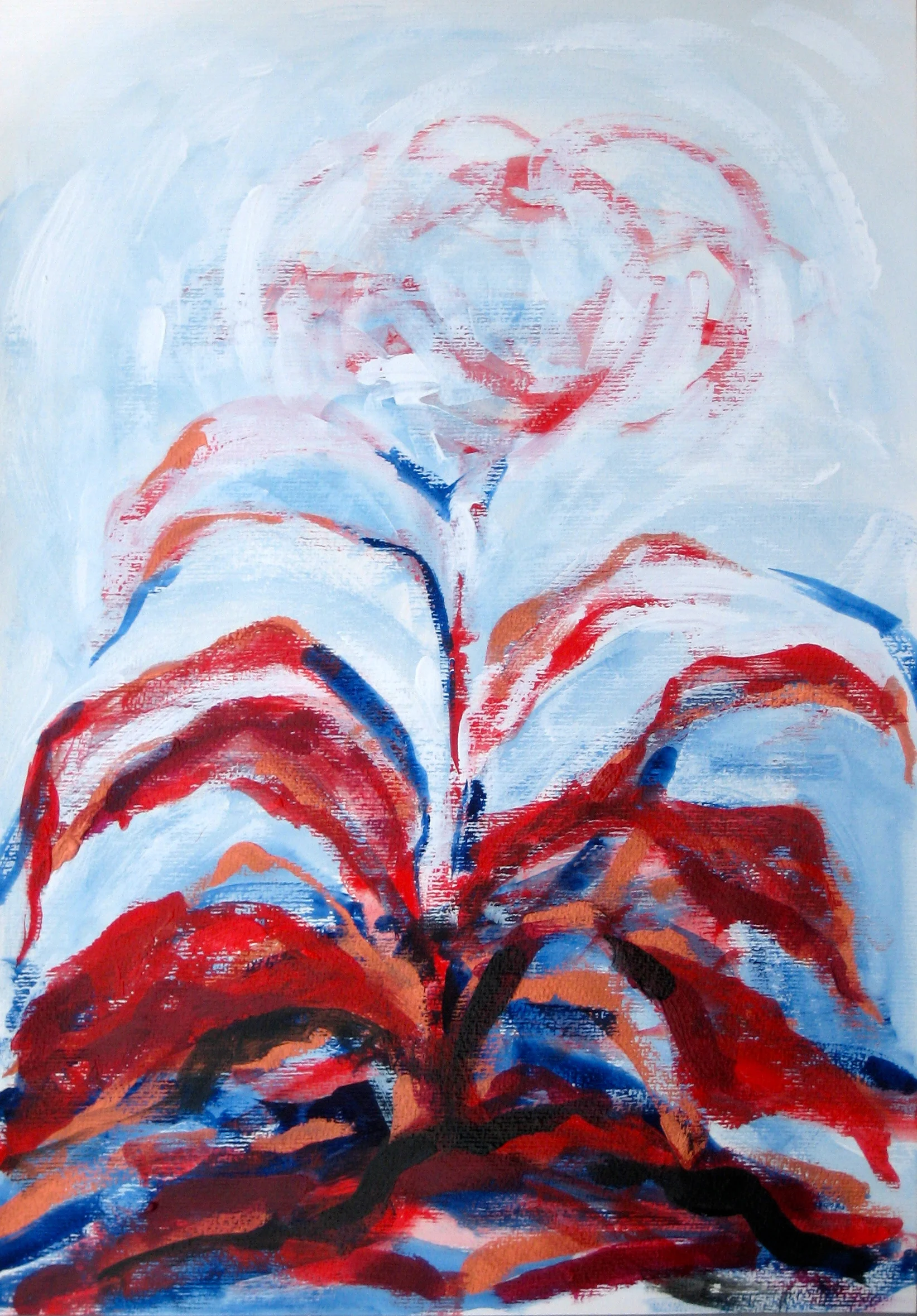 ninth Transformation # nine of Archetypal Plant acrylic on paper 18in x 24in