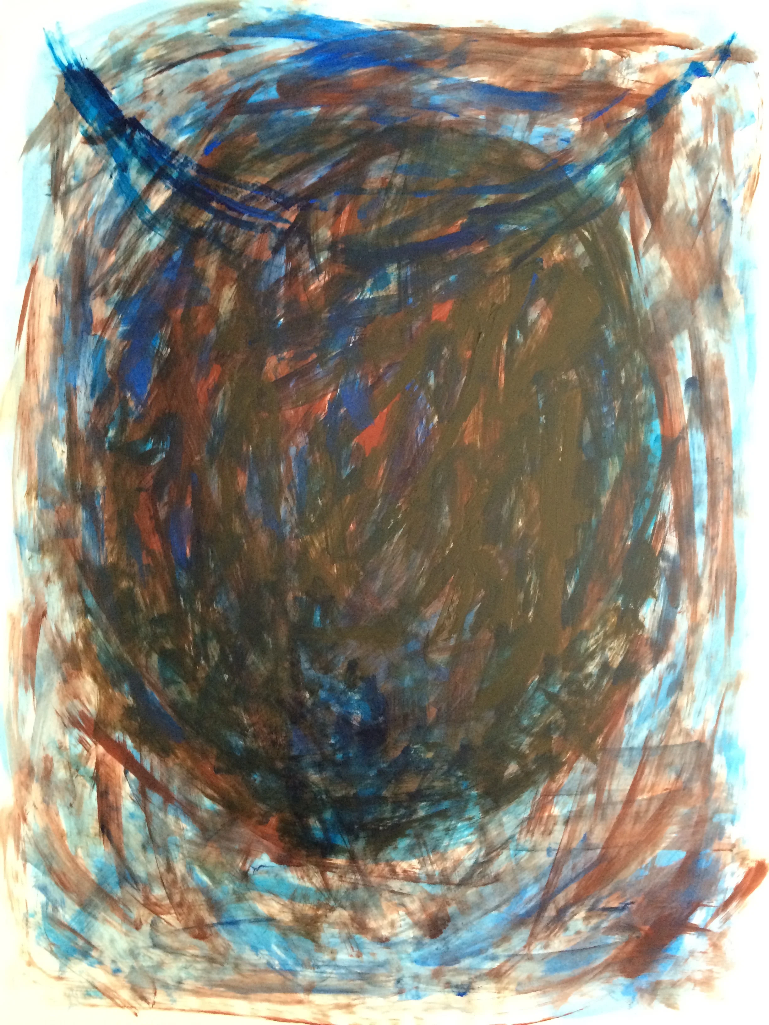 Twelve Faces of Hathor #4 acrylic on paper 22in x 30in