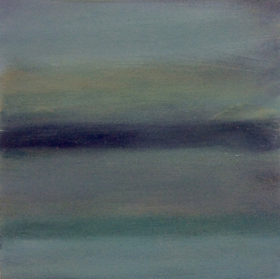Transcending Blue # XIII oil on wooden board 6"x 6"