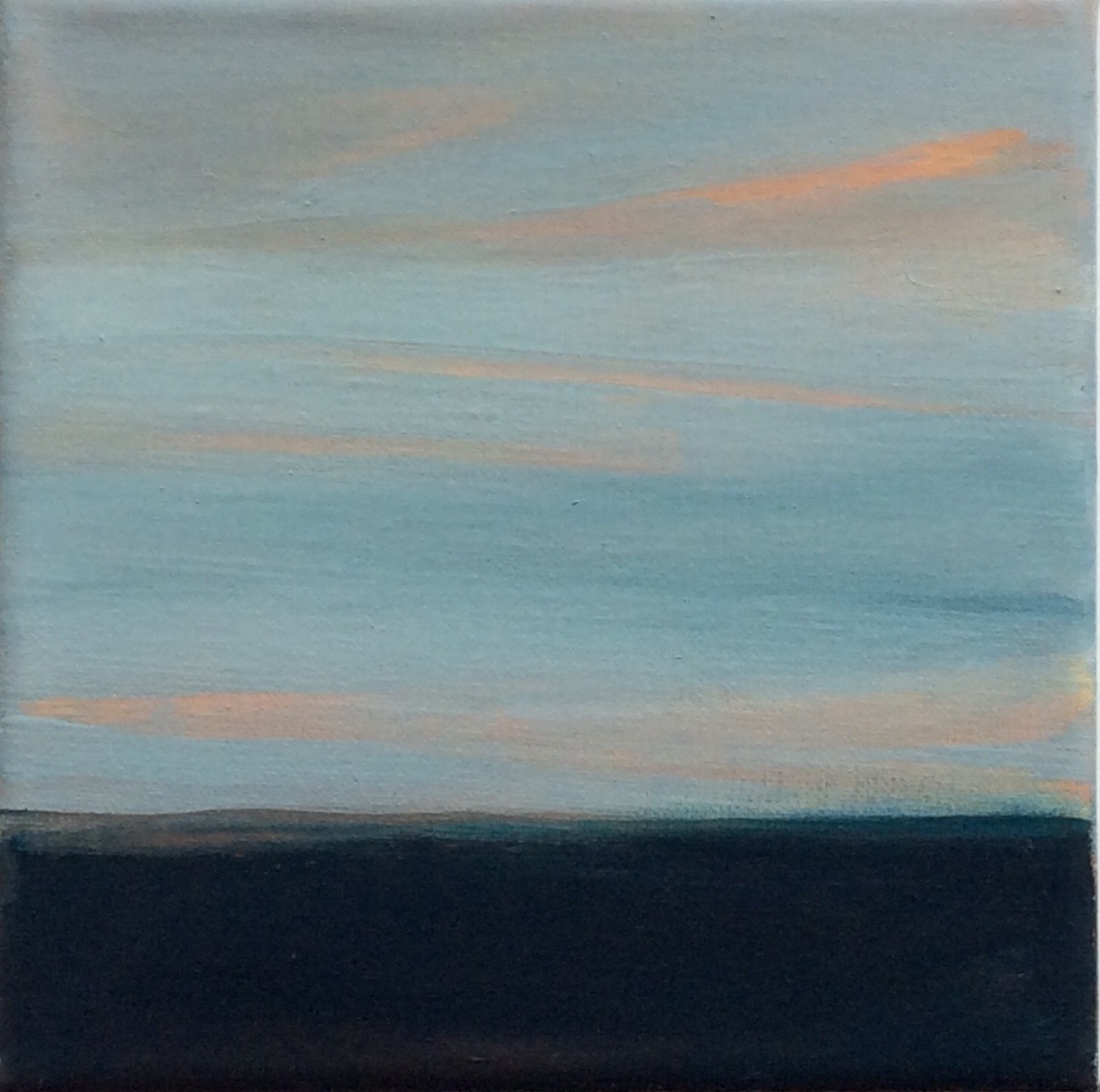 Transcending Blue # XXI oil on canvas 6"x 6"