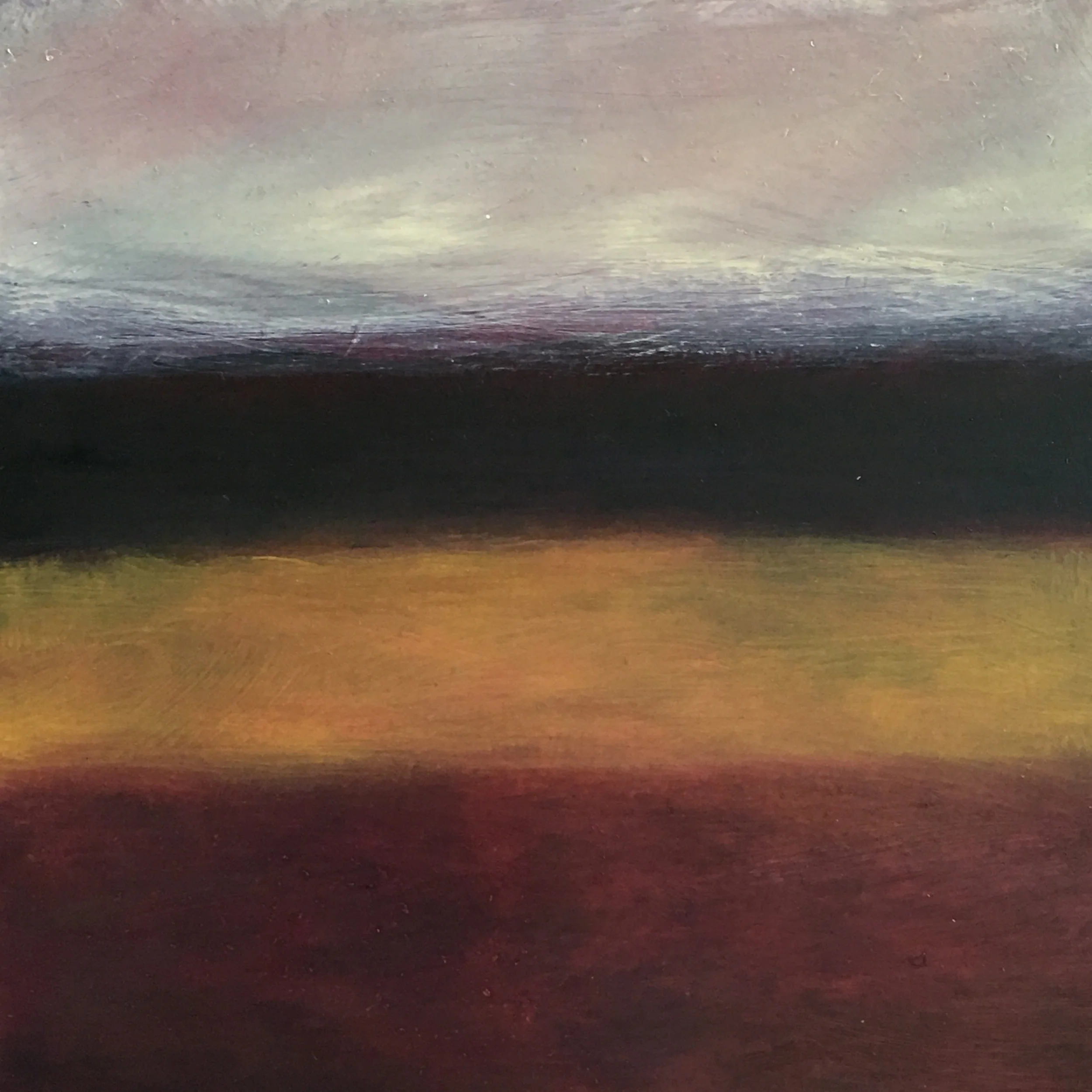 Transcending Red # III oil on wood panel 8in x 8in