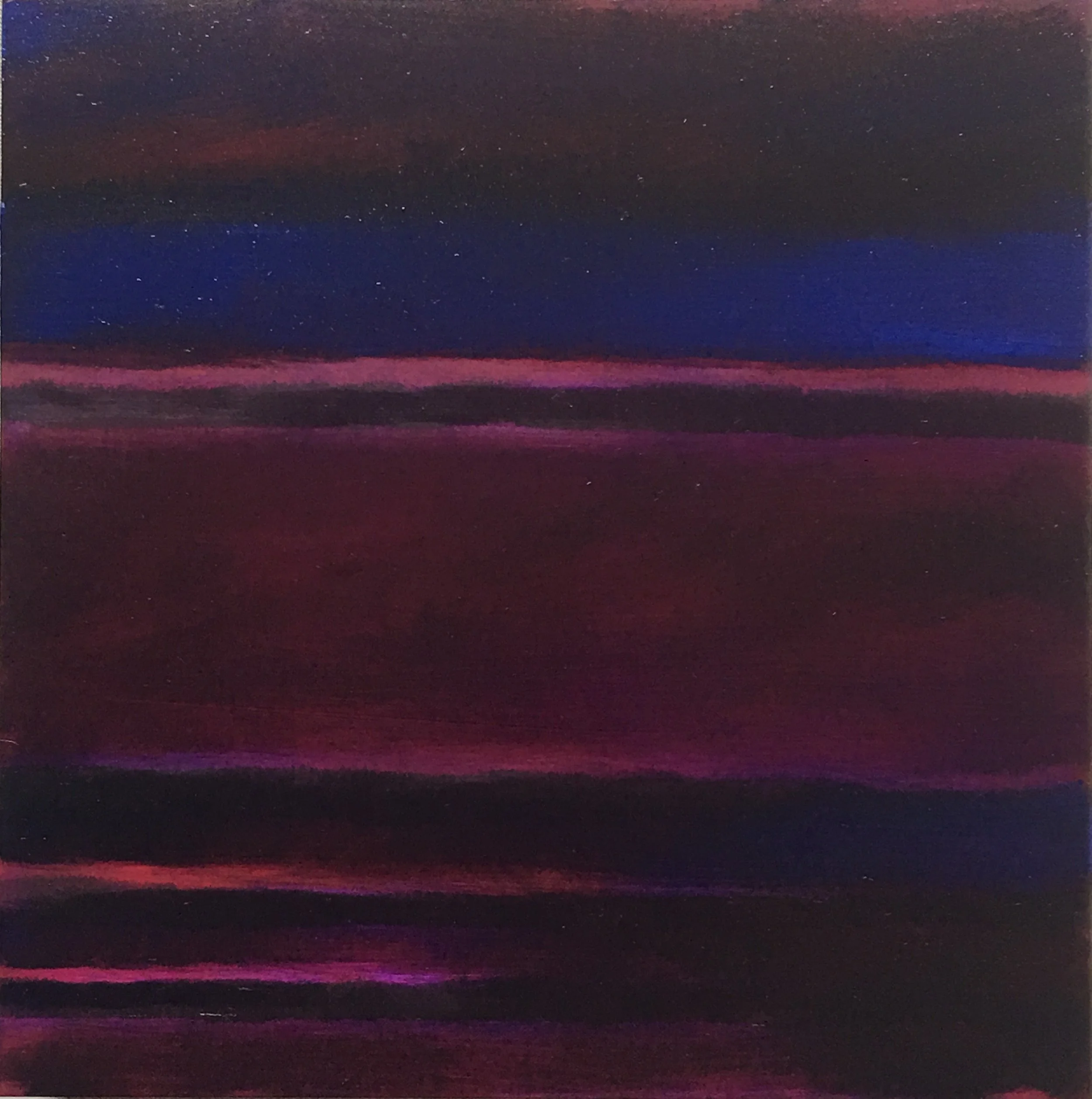 Red Nocturne XXII oil on wood panel 12”x 12" ( 30.5 x 30.5 cm) 2018
