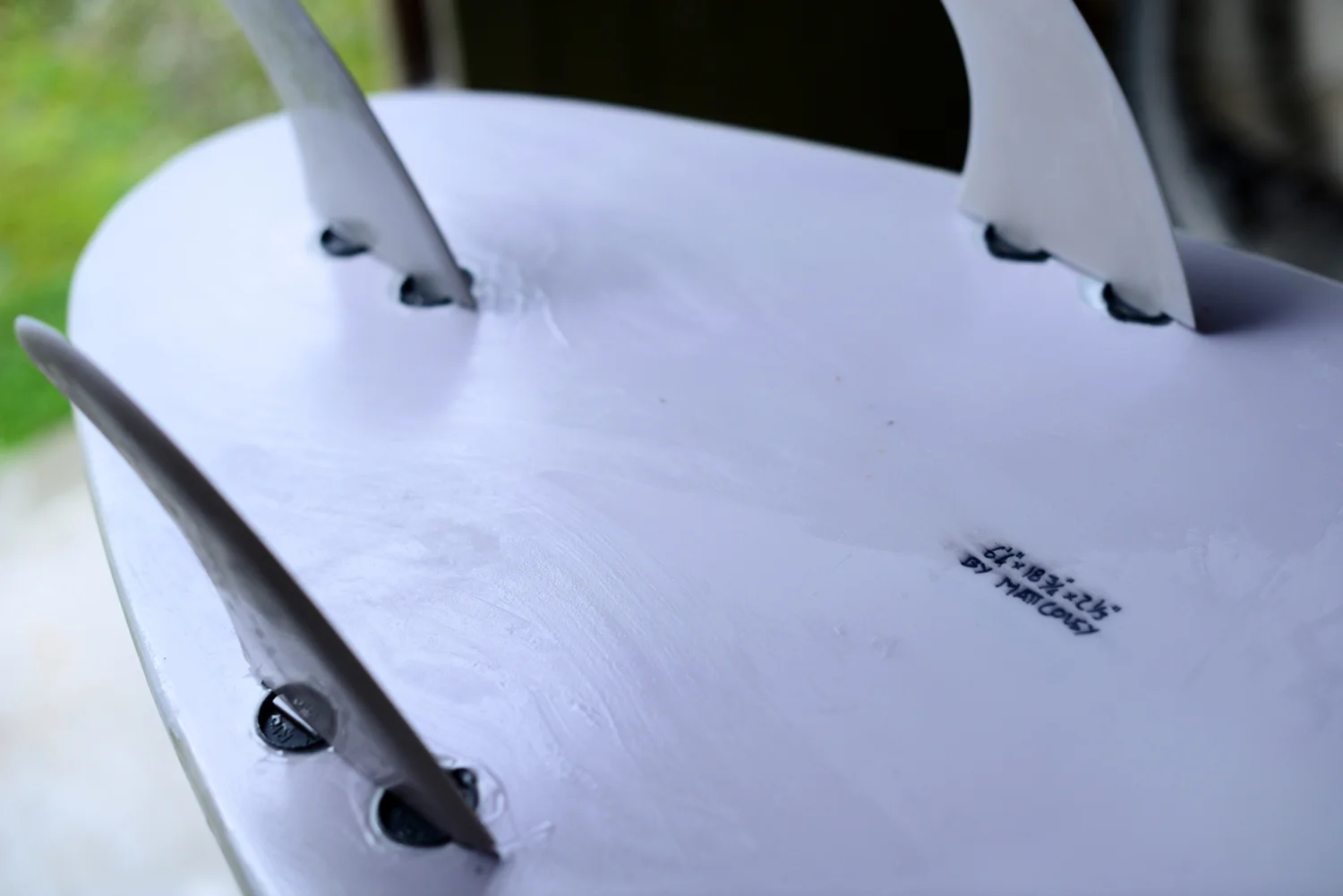 One of the surfboards Matt had been working on.