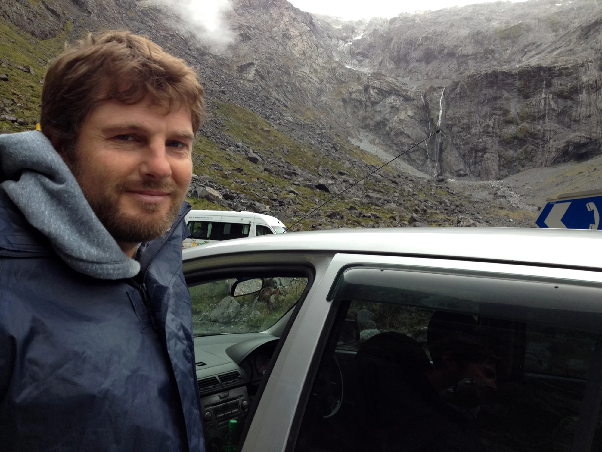 Matt on the way to Milford Sound last year.