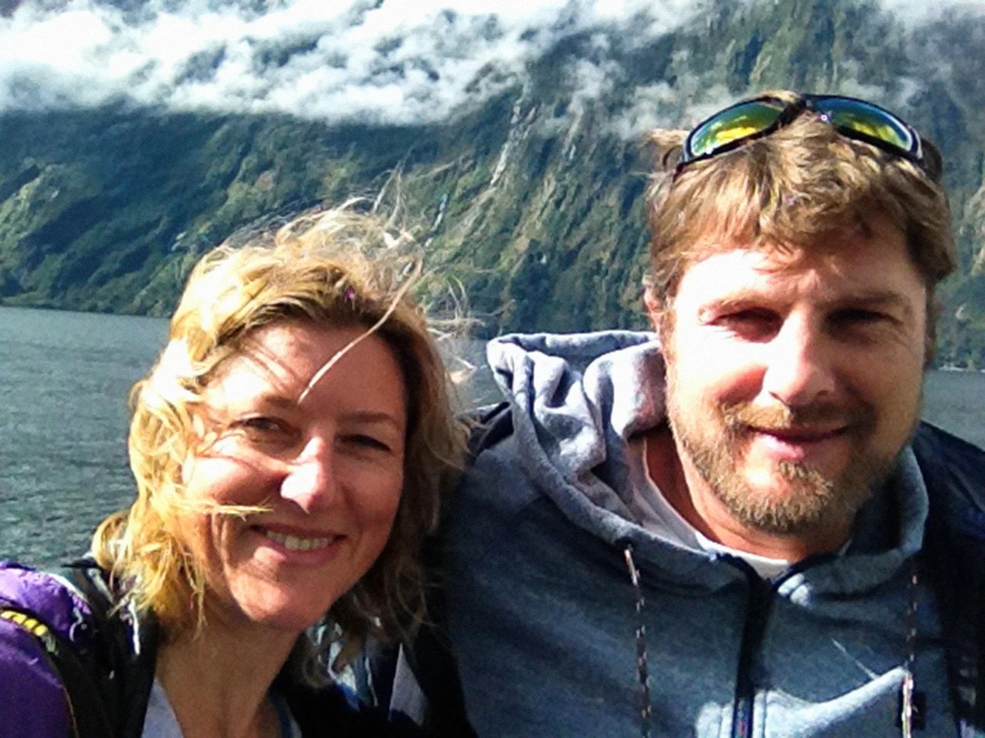 Matt and I in Milford Sound, the last time I saw him alive and well in March of last year.
