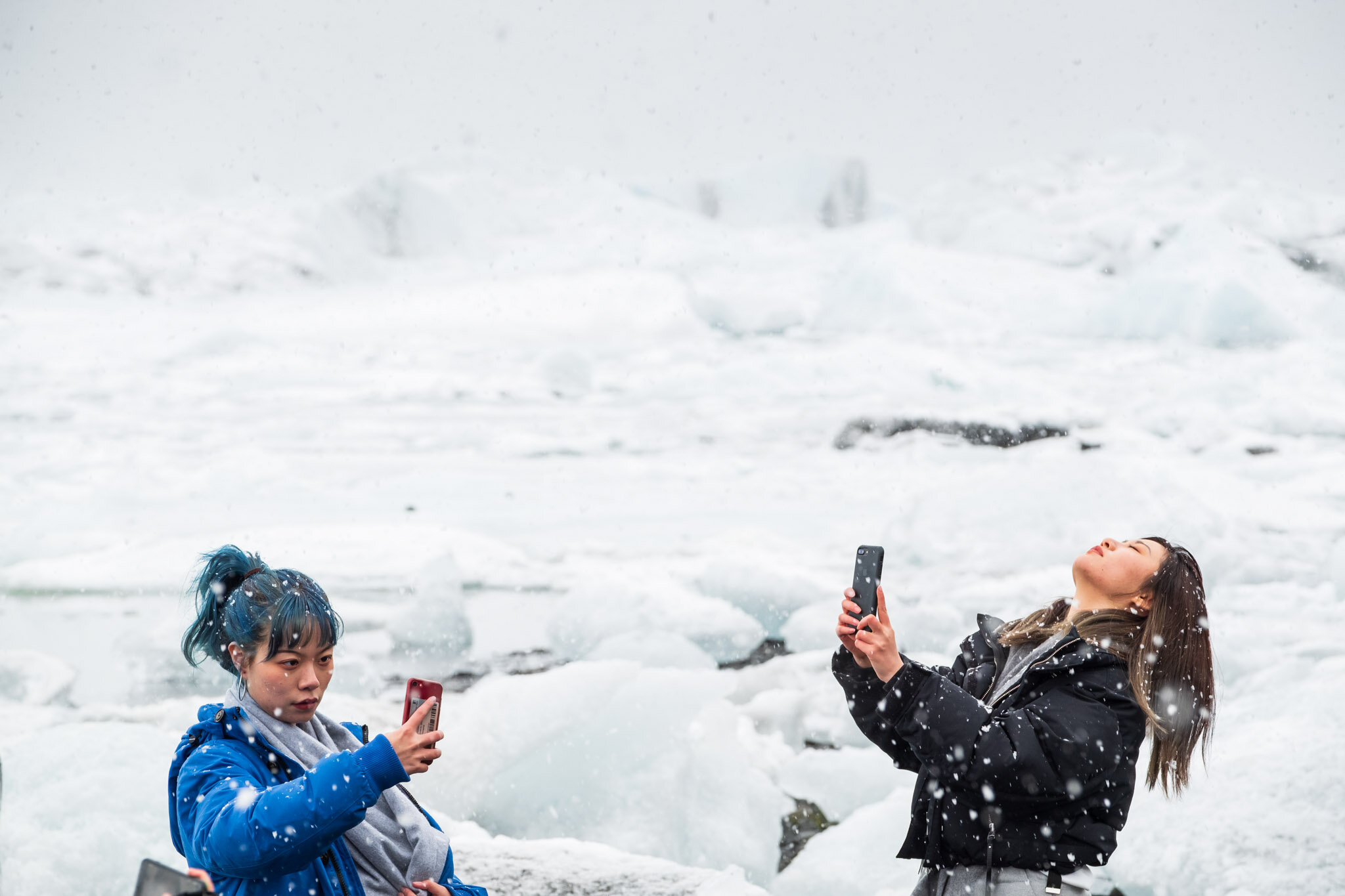  Ljósmyndari / Golli - Kjartan Þorbjörnsson  Ferðamannaselfie við Jökulsárlón 