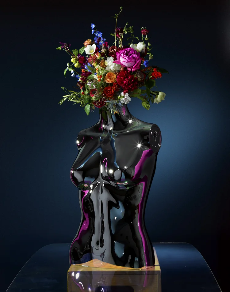 Chrome flower head mannequin19512 newest.jpg