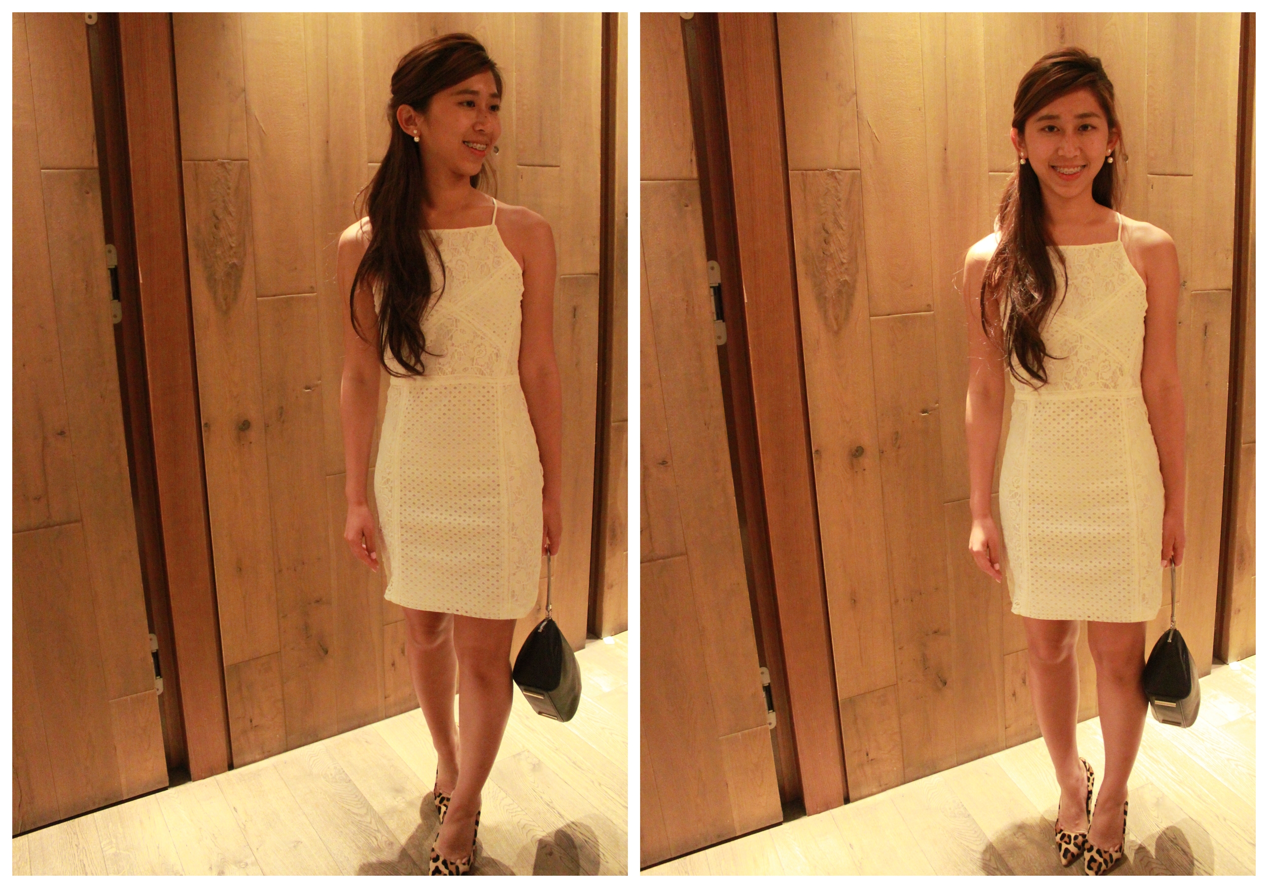 Topshop white lace little dress / Kurt Geiger Britton high heel court shoes