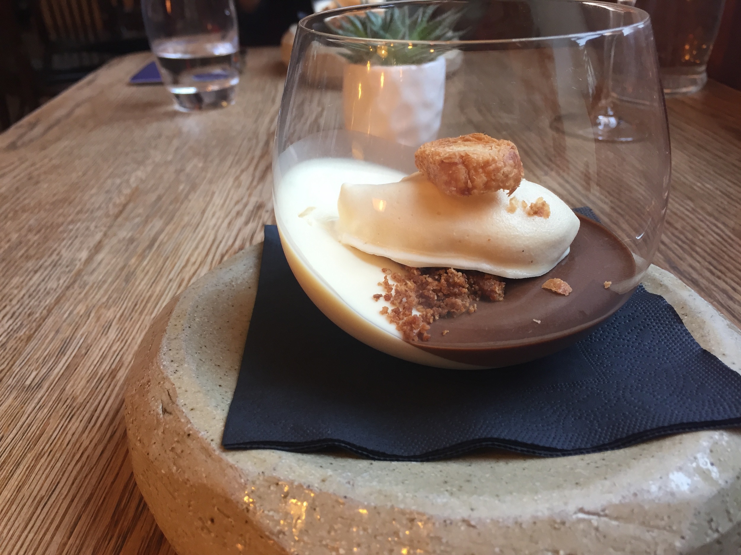 Dessert: Pain au choclat Panna Cotta