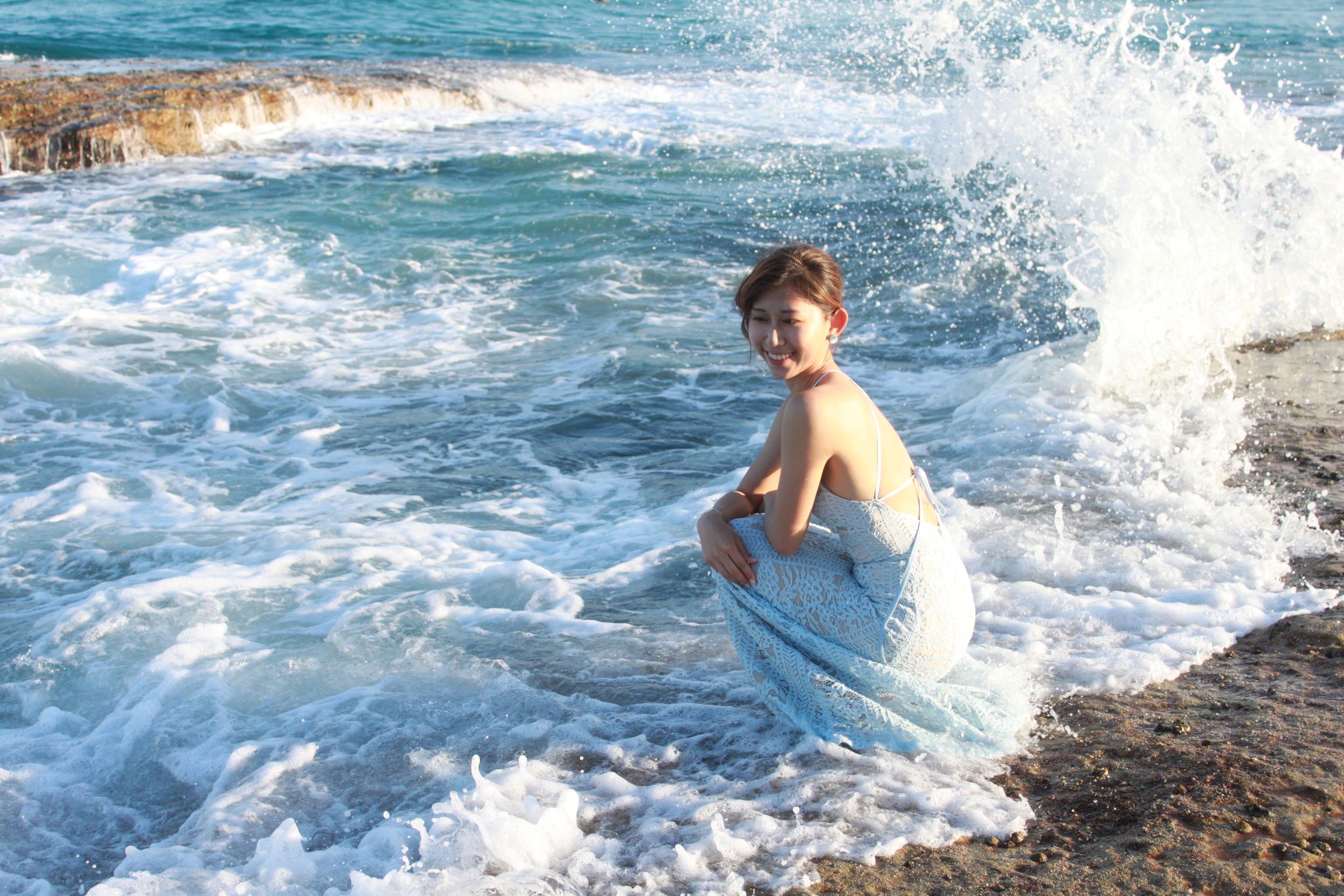 Wearing: Swan by VGY blue full lace maxi dress / DearPostman Under the Same Sky earrings (coming out soon)