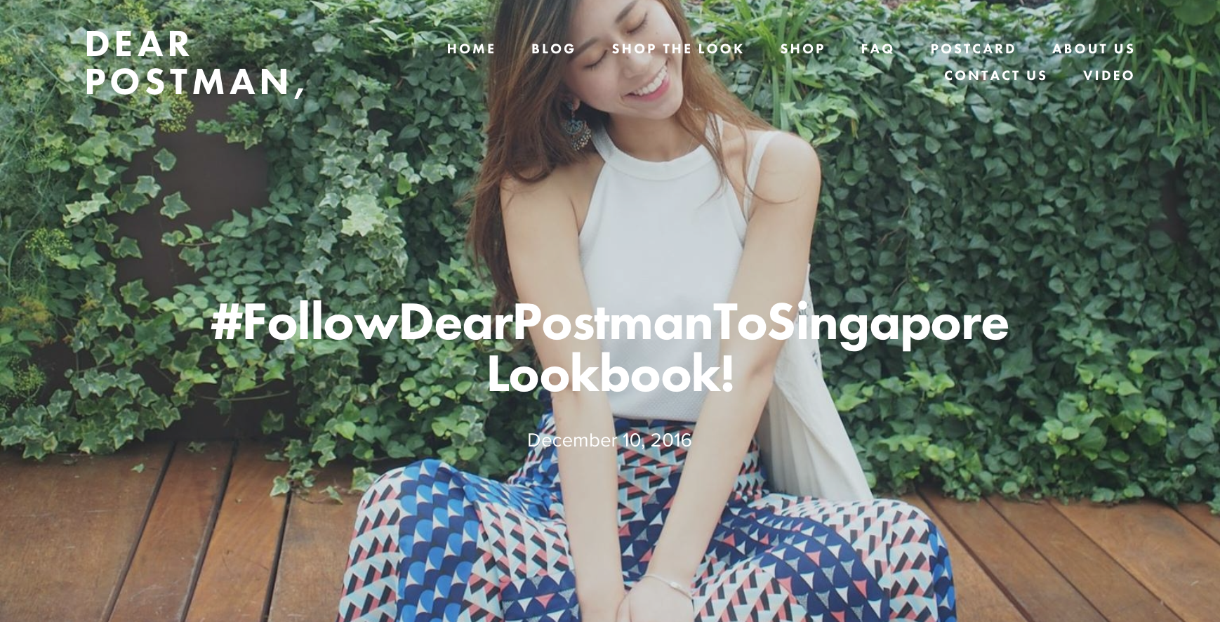 #FollowDearPostmanToSingapore Lookbook!