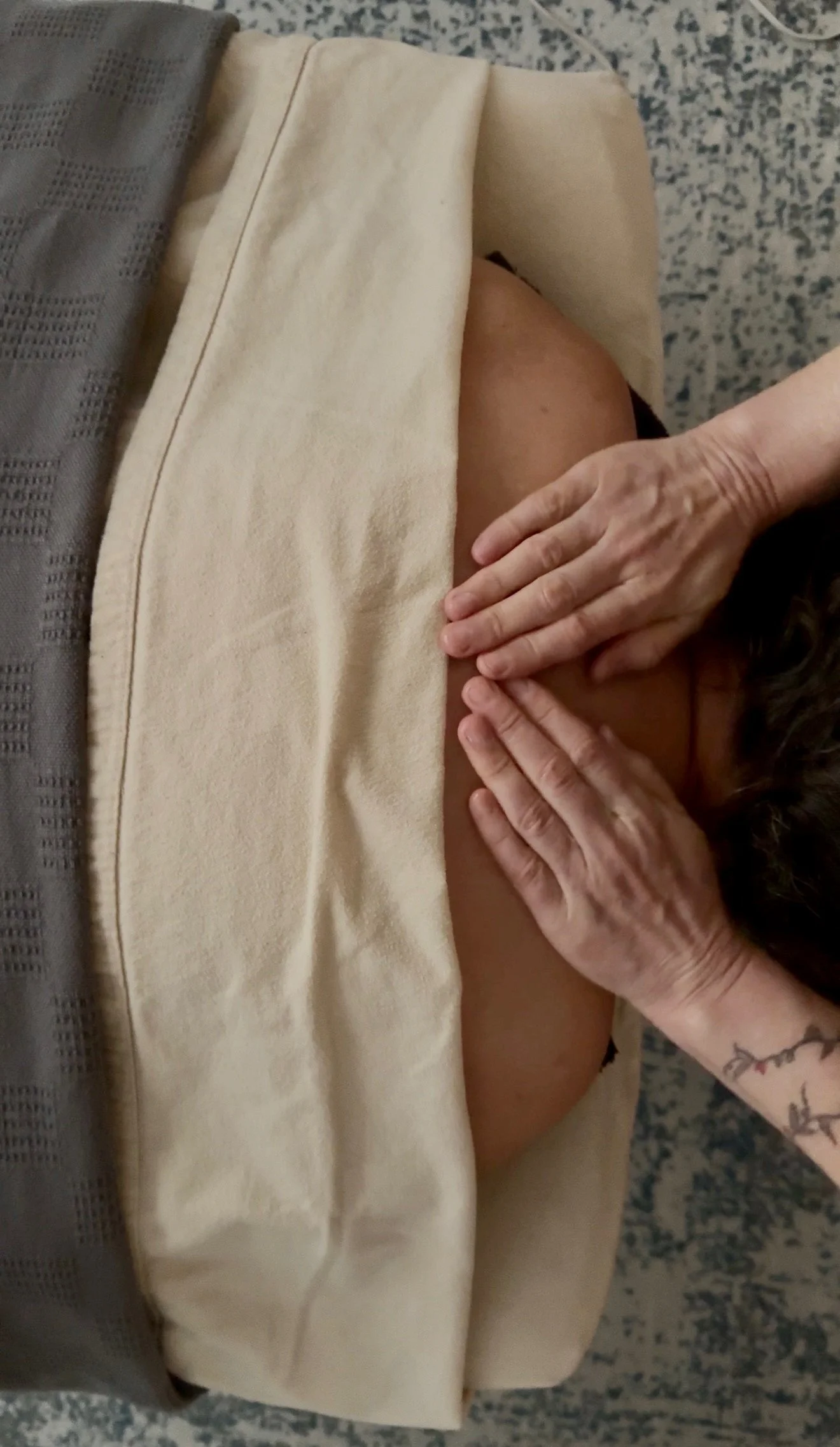 Massage therapy at The Fifth Om spa in Kennebunk, Maine