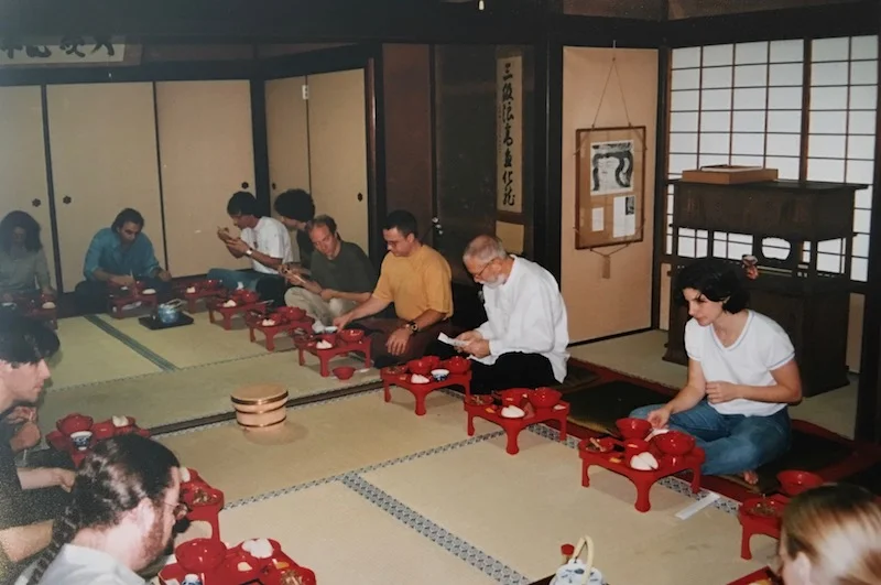 A silent band breakfast in a Buddhist Monastery - Kyoto Japan