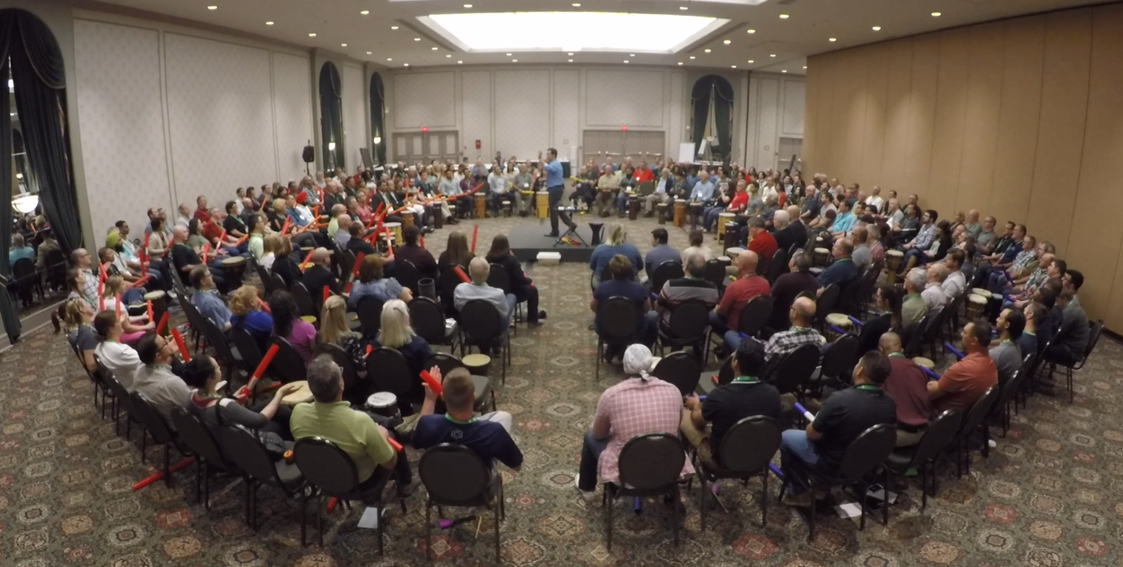 Pul Houle facilitating large group