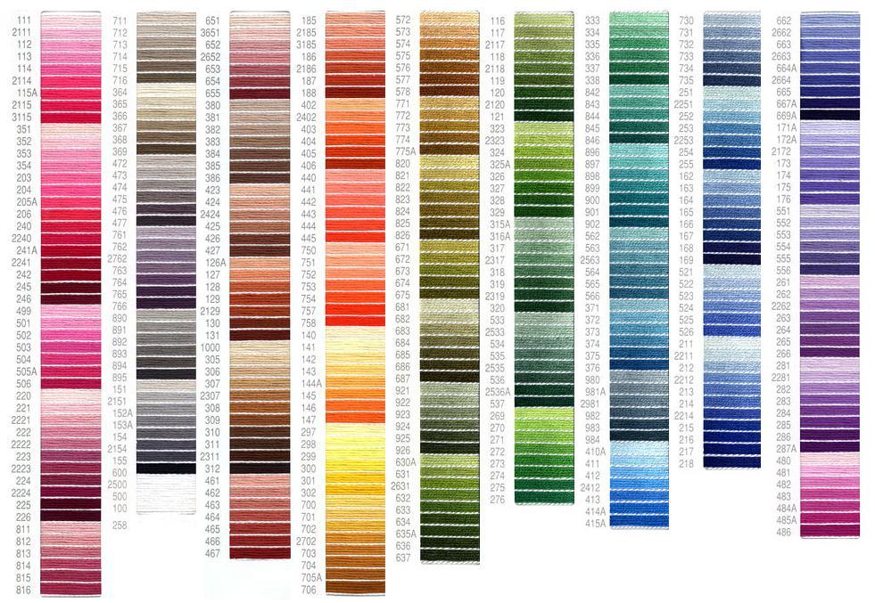 Cosmo Floss Color Chart