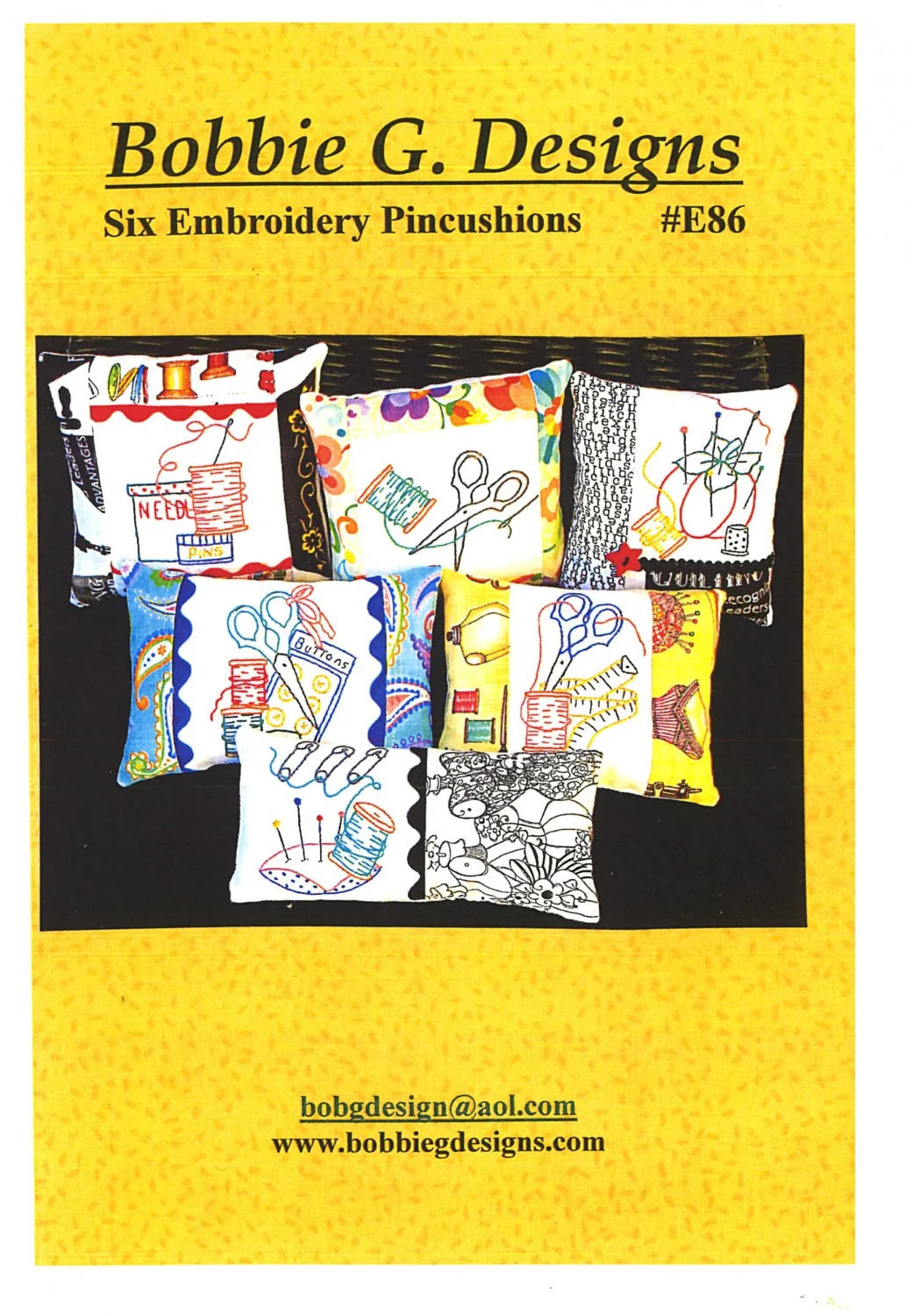 BGDE86- Six embroidery pin cushions.jpg